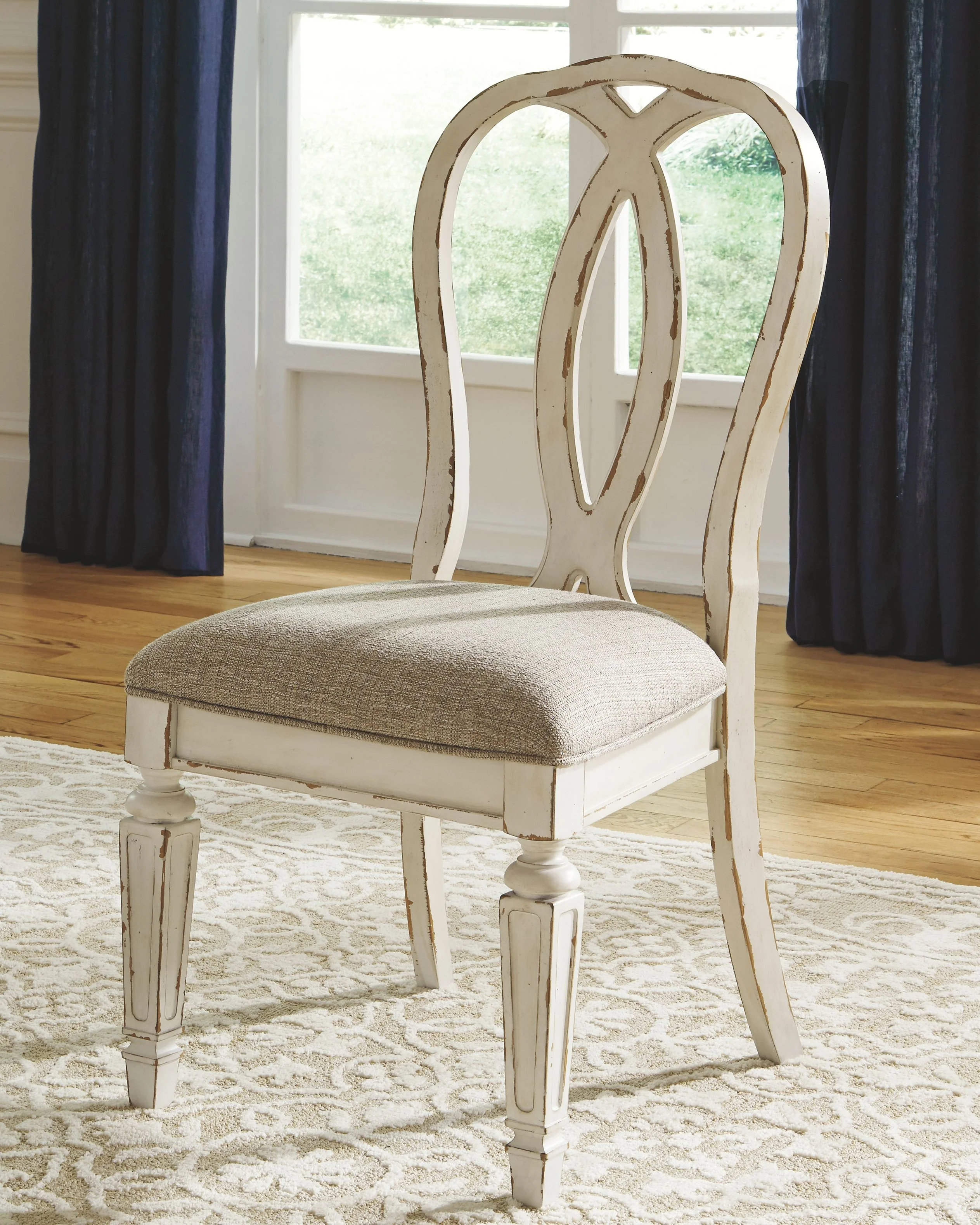 Realyn - Dining UPH Side Chair (Set of 2) - Ribbonback - Chipped White - Image 9