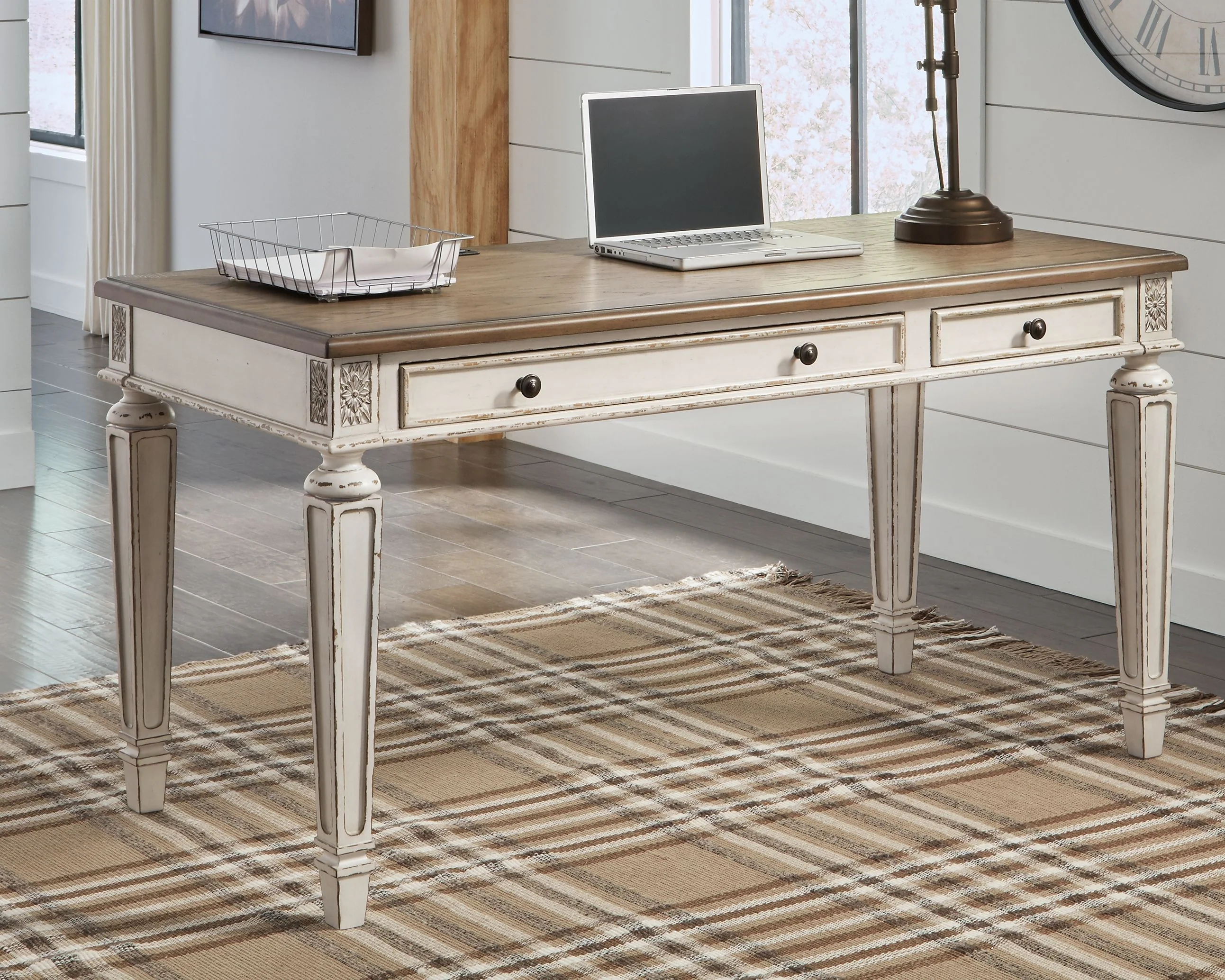 Realyn - Home Office Desk - Light Brown - Image 4