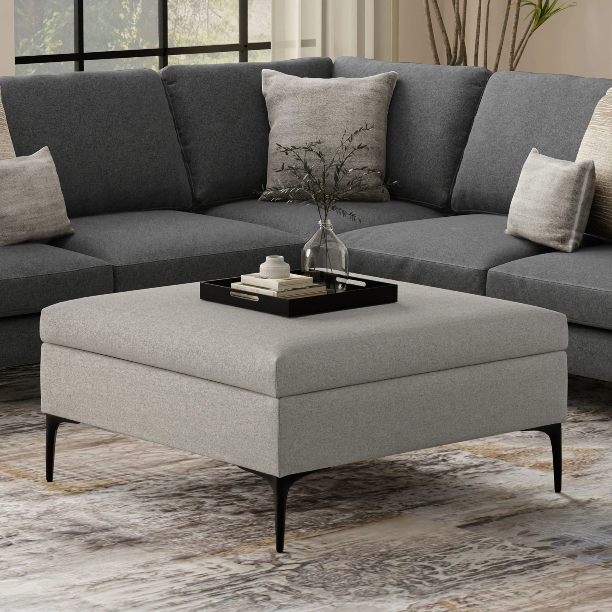Rebecca - Multifunctional Coffee Table Storage Ottoman With Lift Up Lid - Image 33