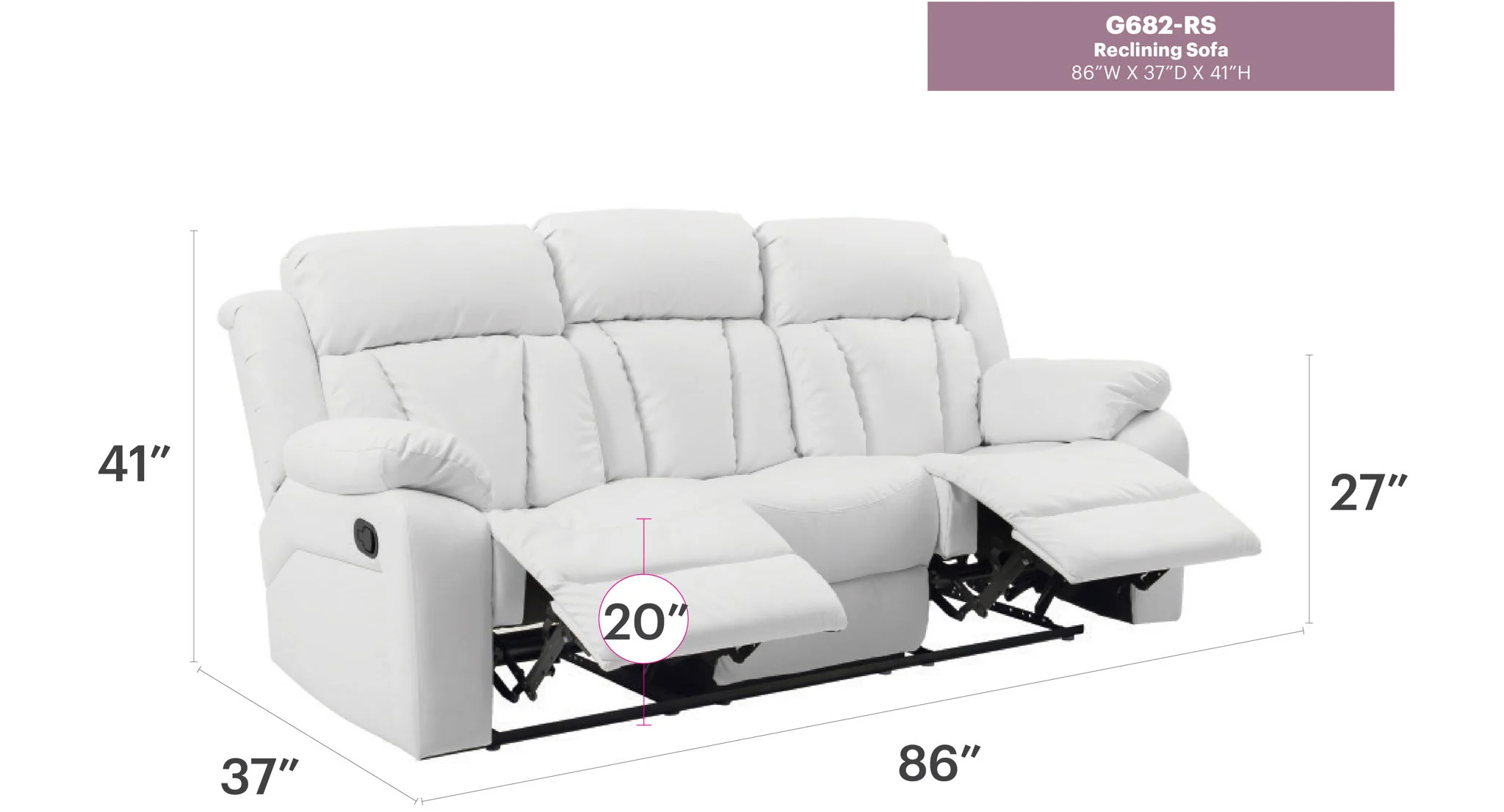 Reclining Sofa For Leisure Elegant - Image 12
