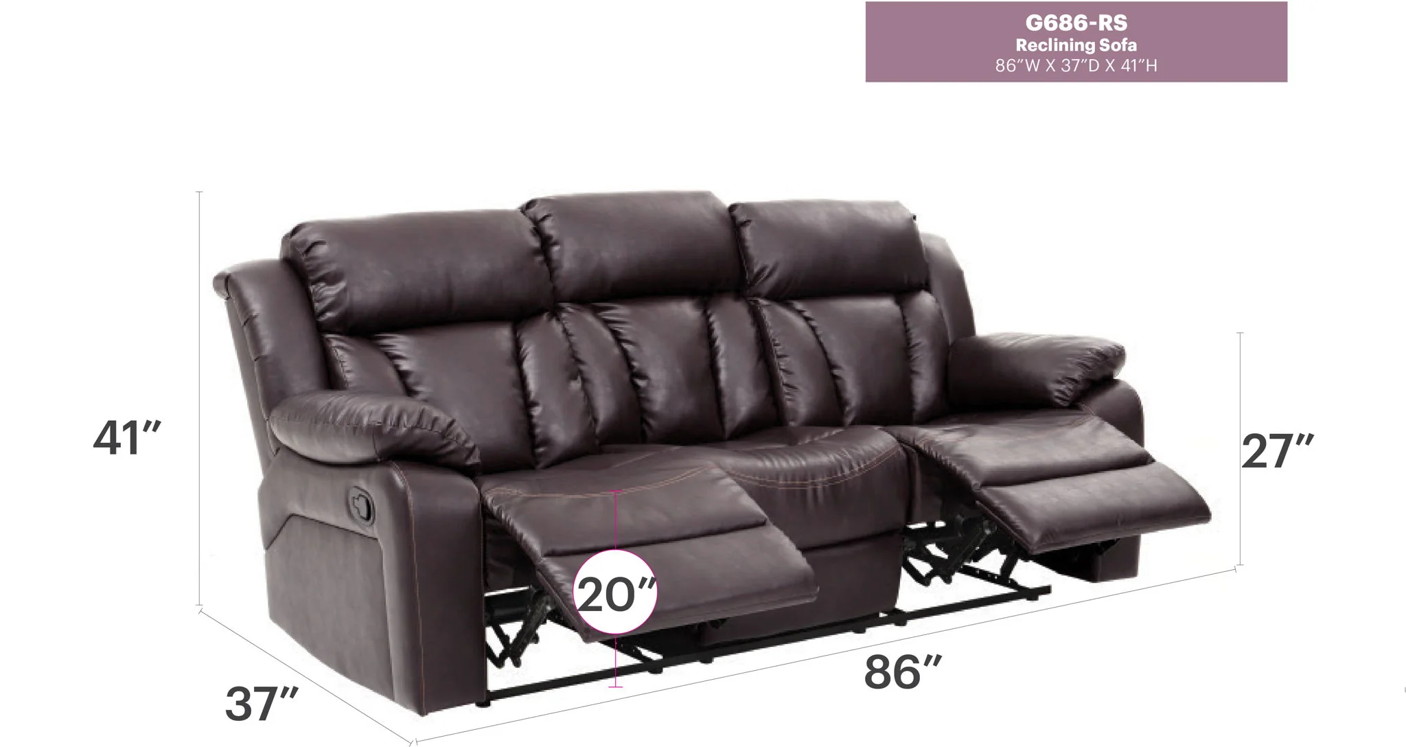 Reclining Sofa For Leisure Elegant - Image 17