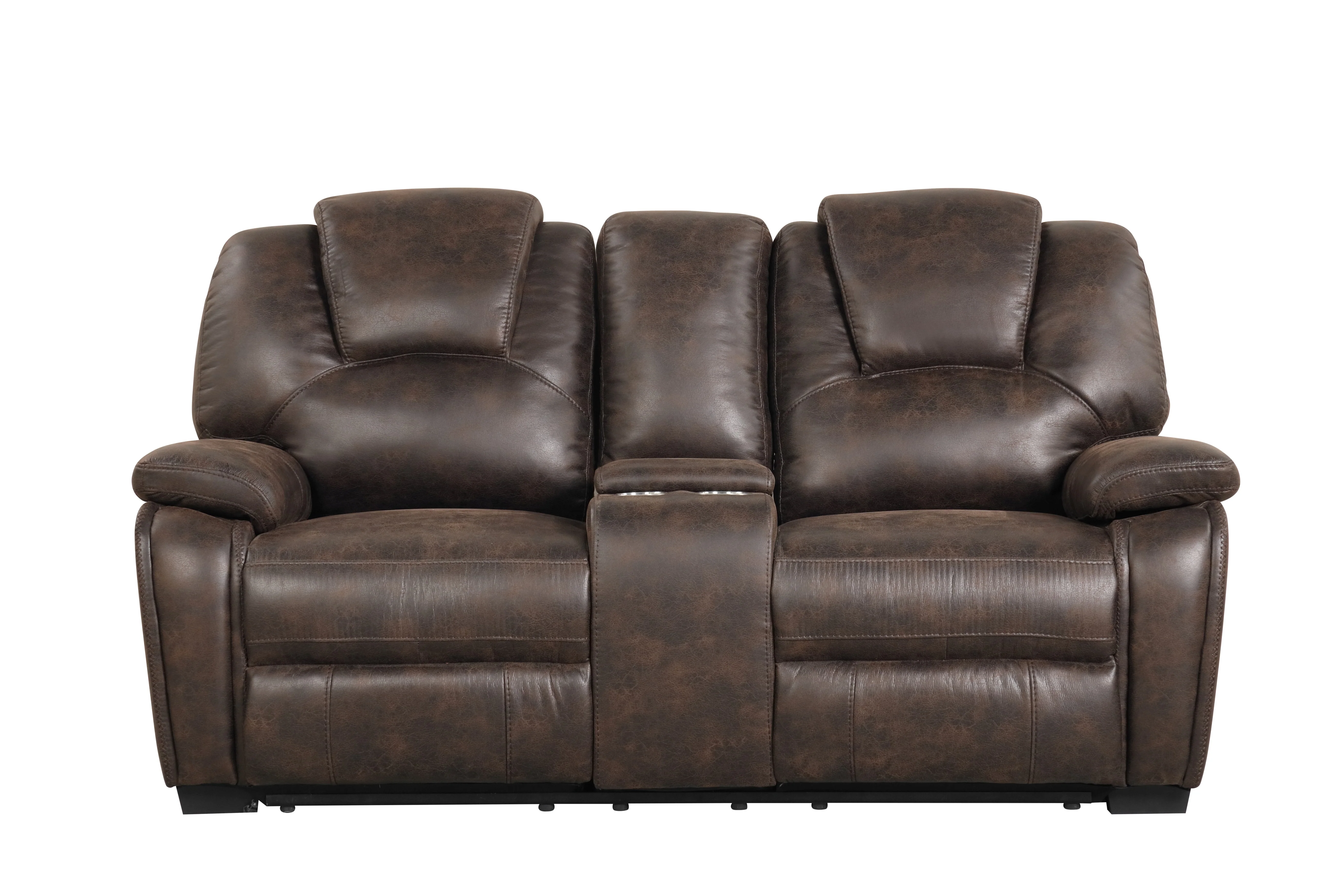 Red Brown 3-Piece Reclining Living Room Set with Console Loveseat - Image 5
