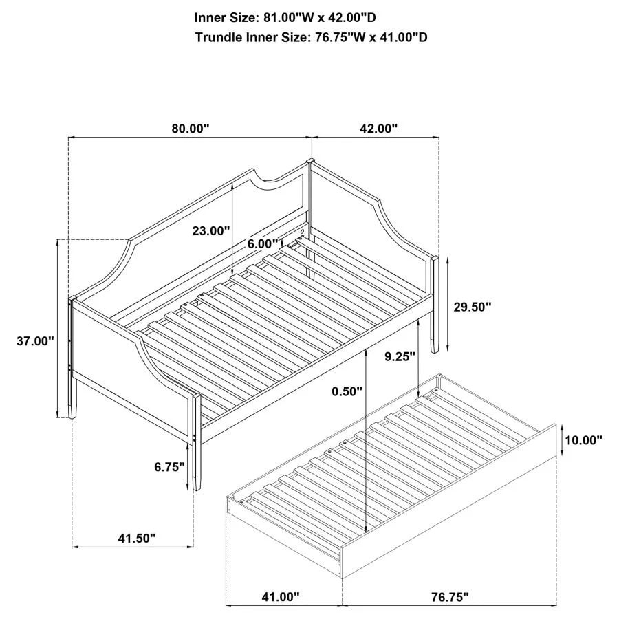 Redding - Wood Twin Daybed With Trundle - Cherry - Image 15