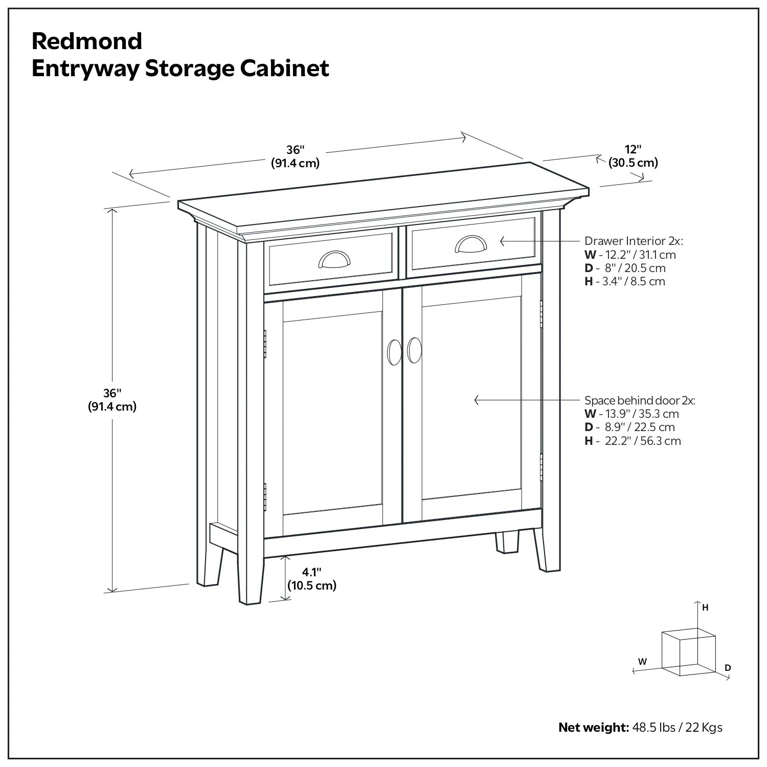 Redmond - Entryway Cabinet With Adjustable Shelves And Drawers - Brown - Image 5