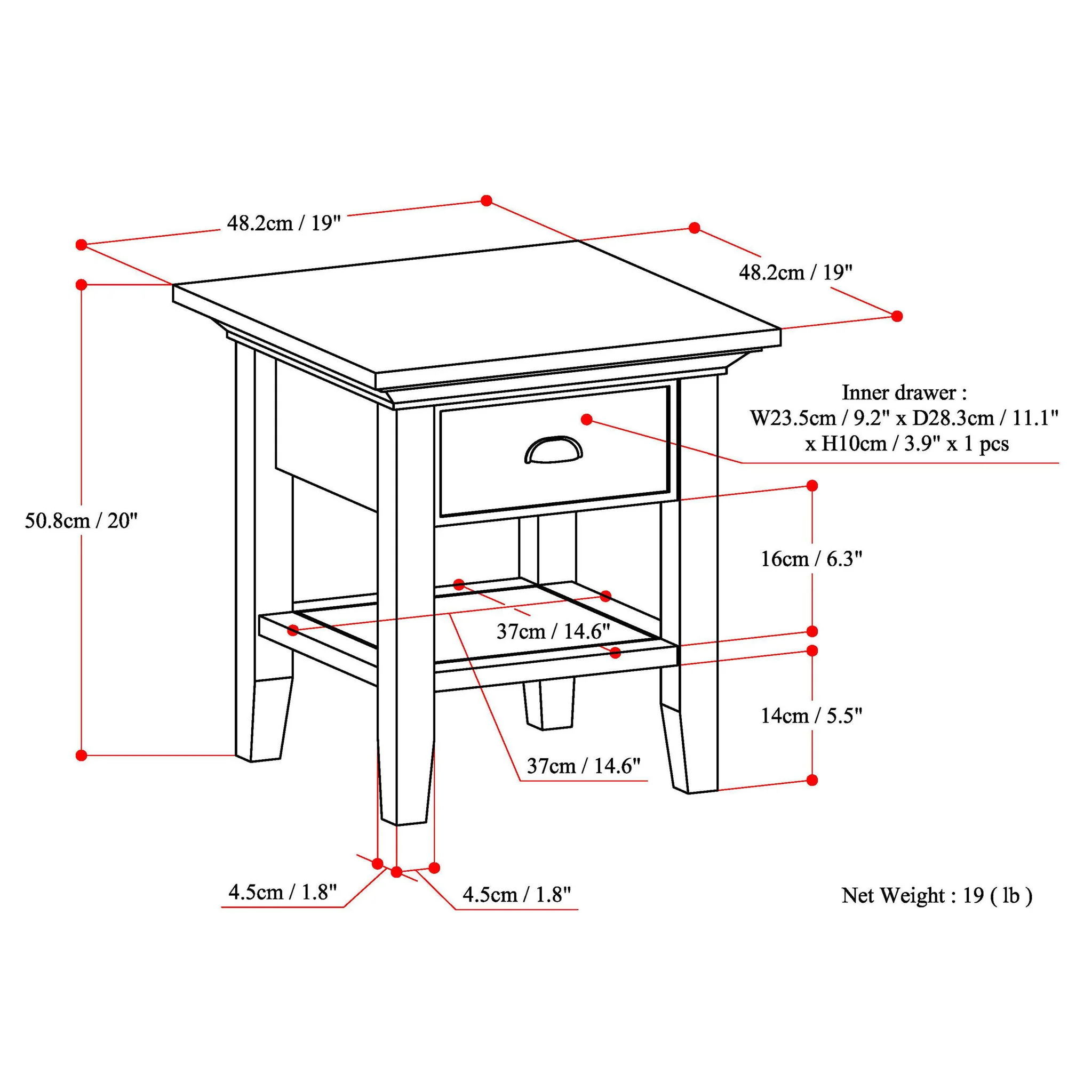 Redmond - Handcrafted End Table - Image 4