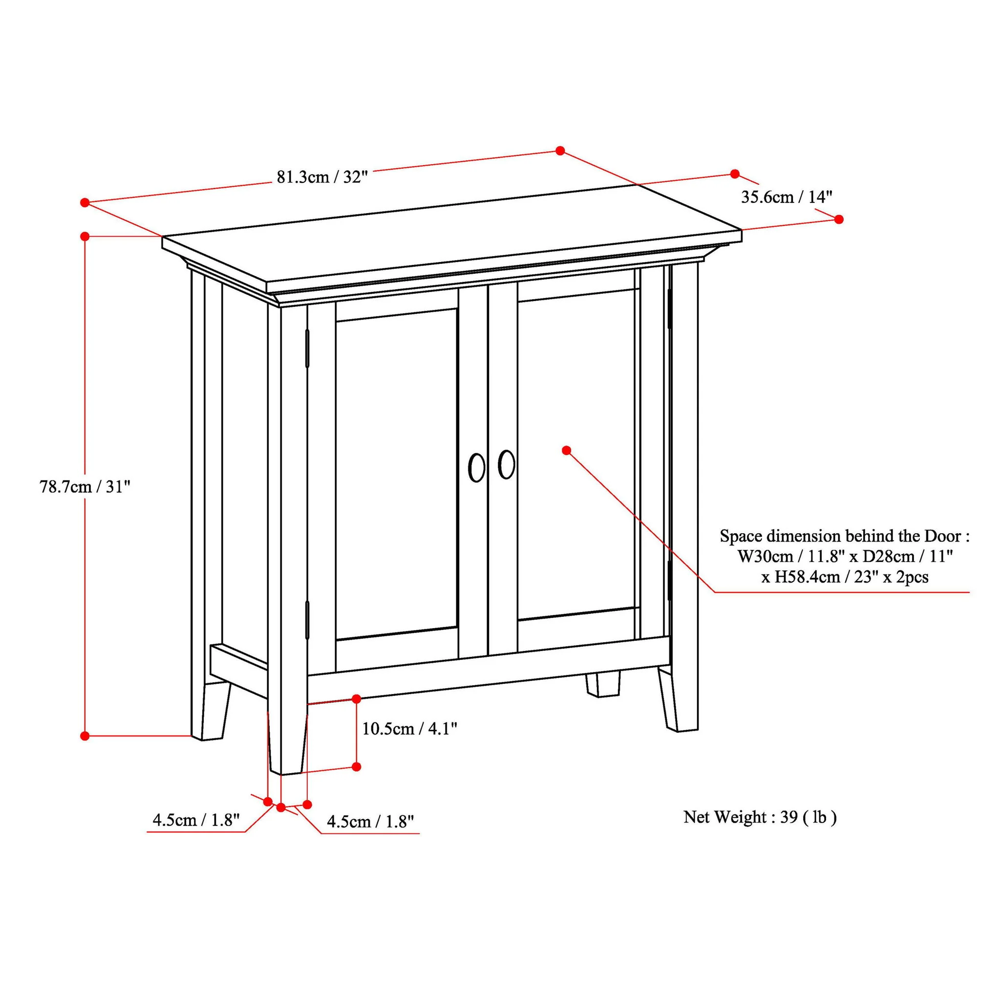 Redmond - Handcrafted Low Storage Cabinet - Image 31