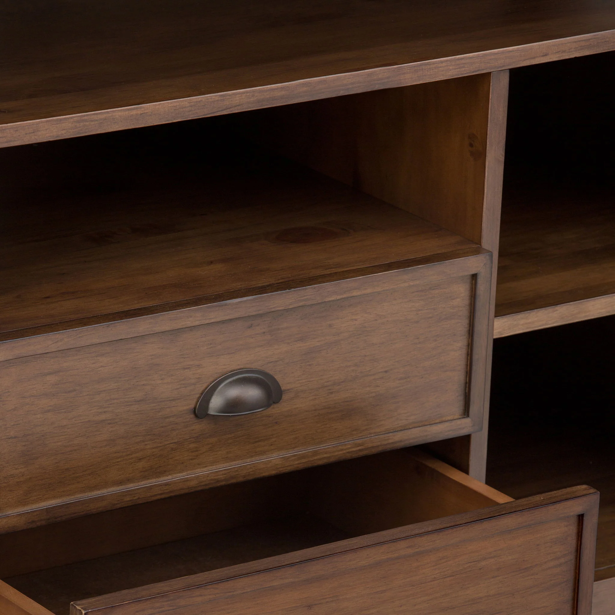 Redmond - Tall TV Media Stand - Rustic Natural Aged Brown - Image 2
