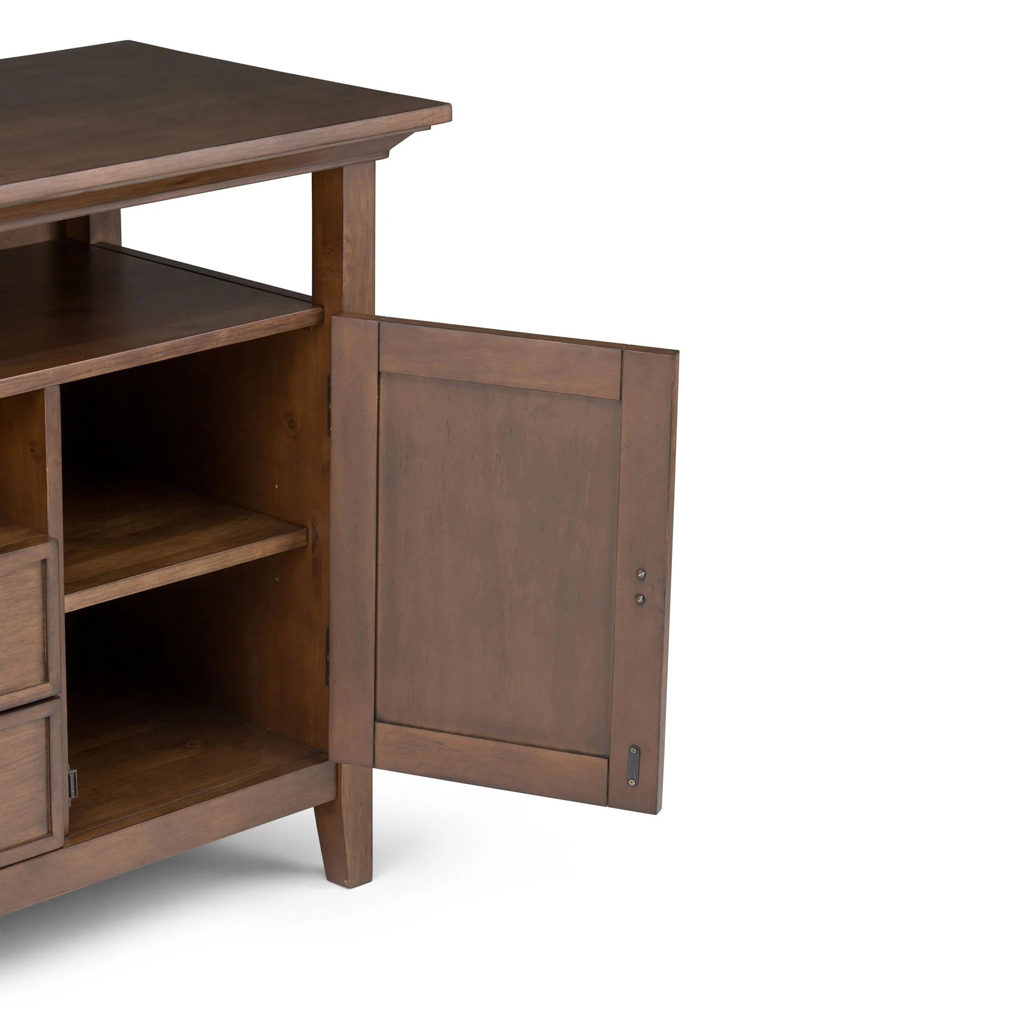 Redmond - Tall TV Media Stand - Rustic Natural Aged Brown - Image 3