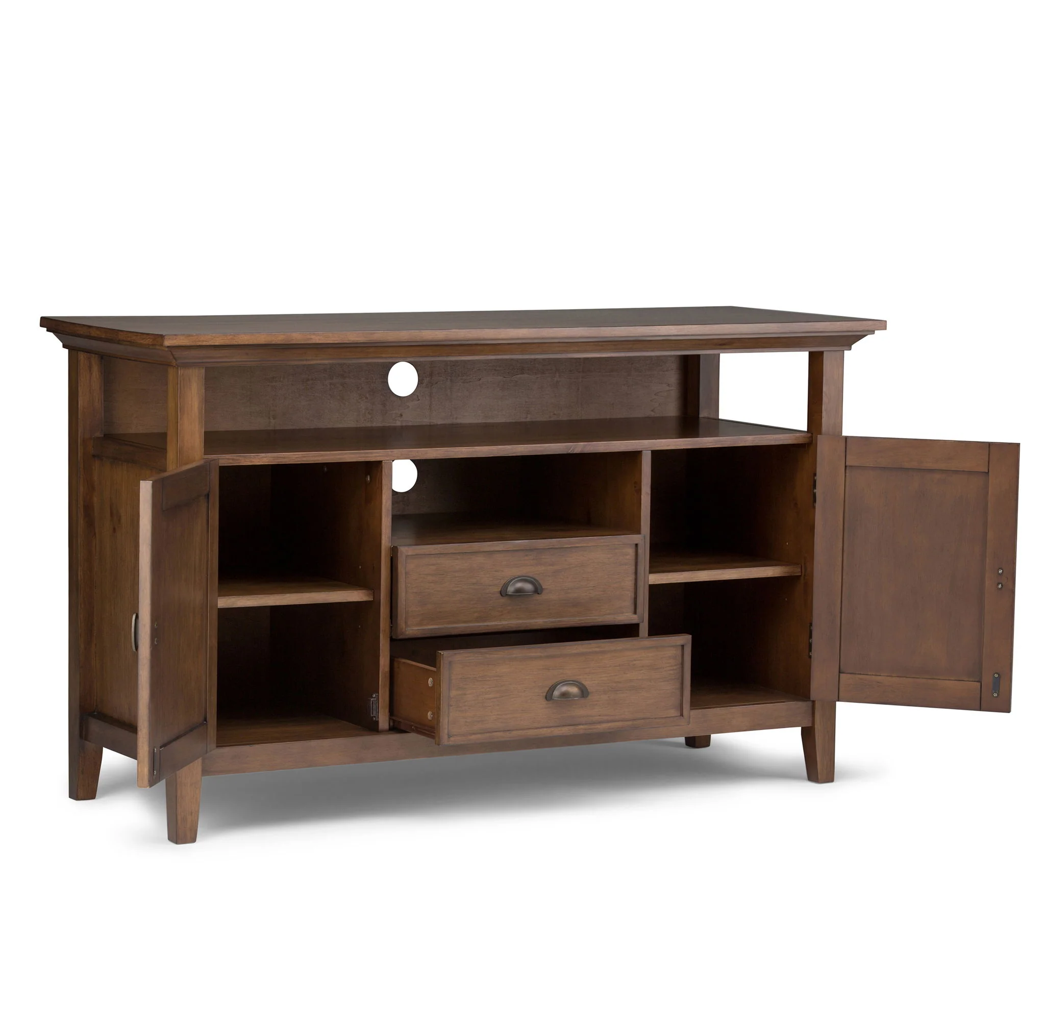 Redmond - Tall TV Media Stand - Rustic Natural Aged Brown - Image 9