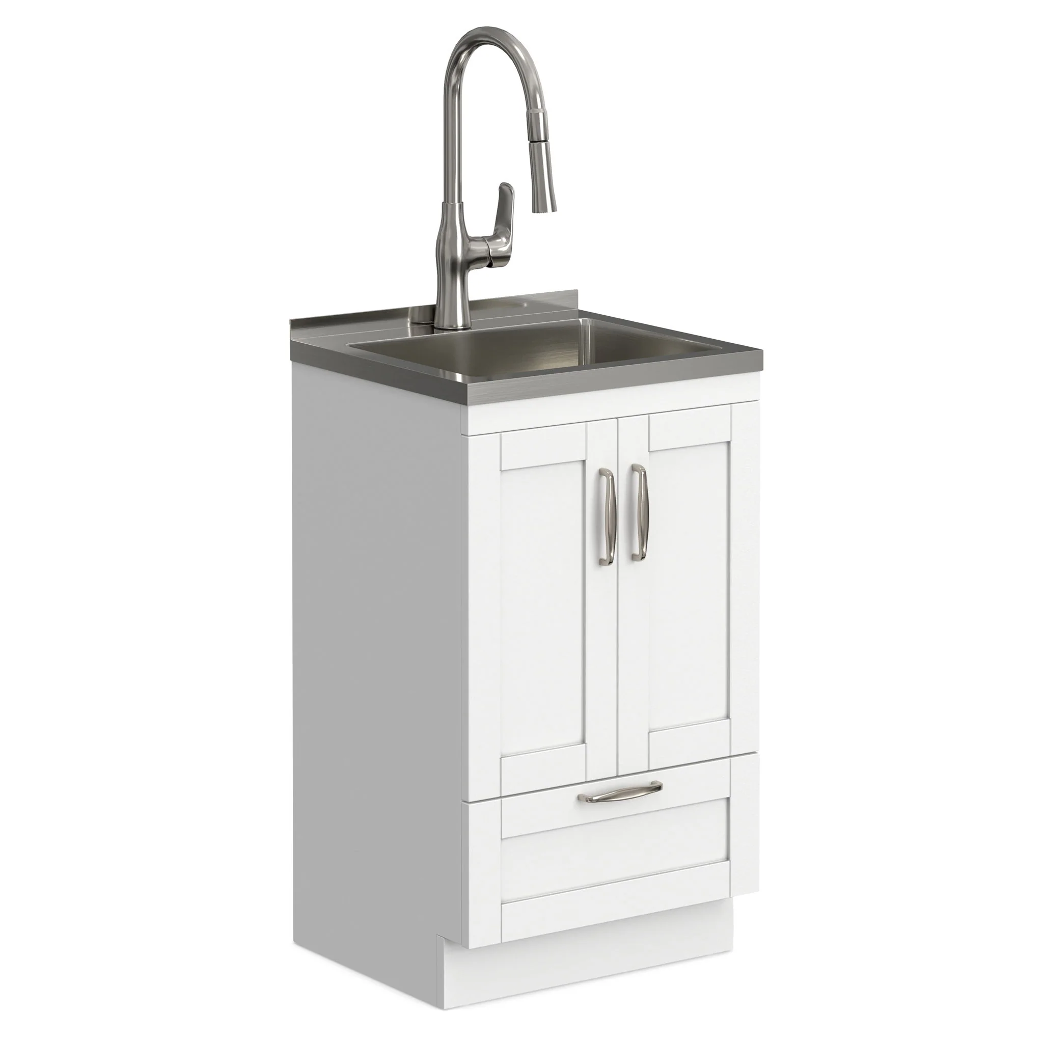 Reed - Deluxe Laundry Cabinet With Pull-Out Faucet And Stainless Steel Sink - Image 3