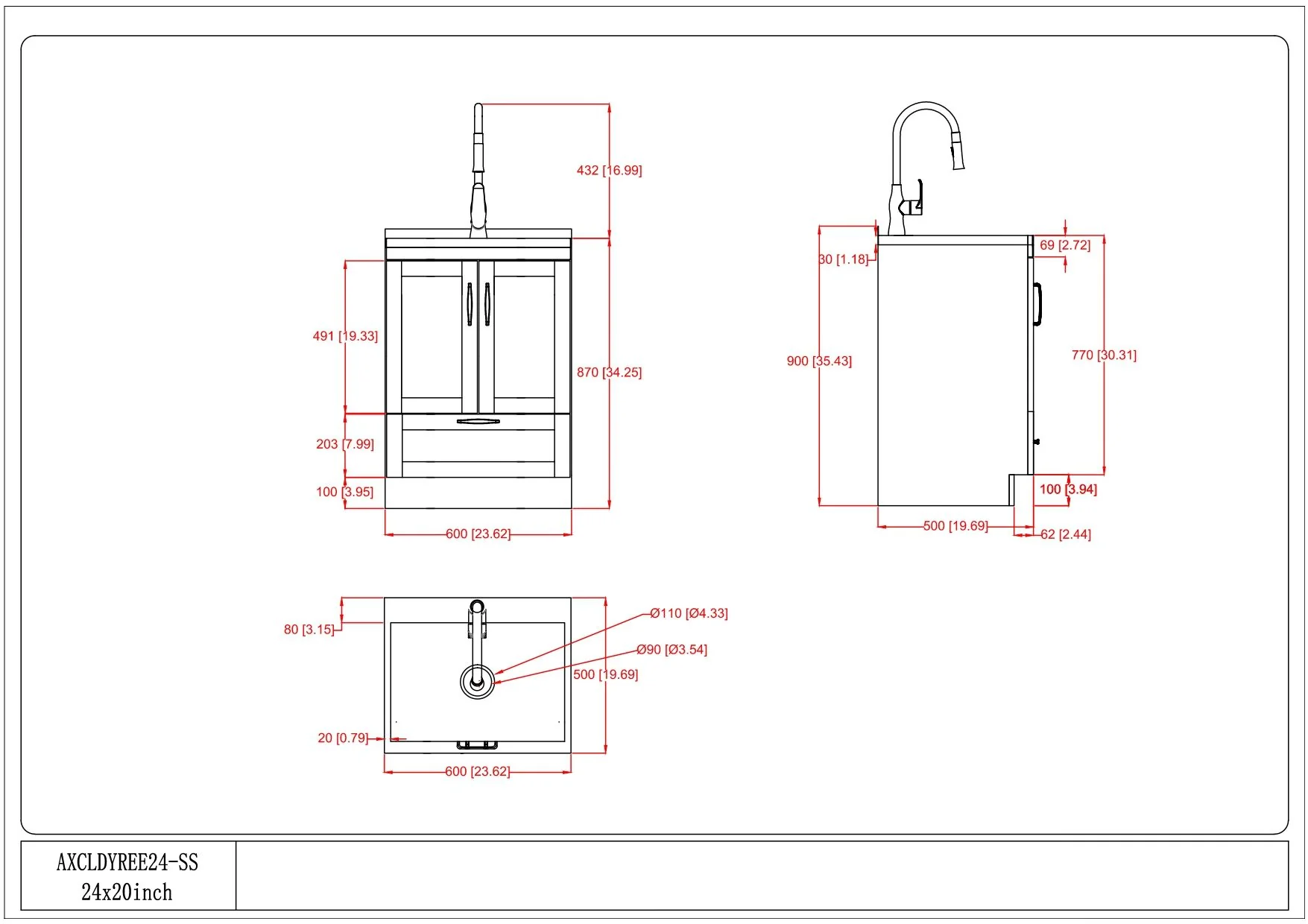 Reed - Deluxe Laundry Cabinet With Pull-Out Faucet And Stainless Steel Sink - Image 33