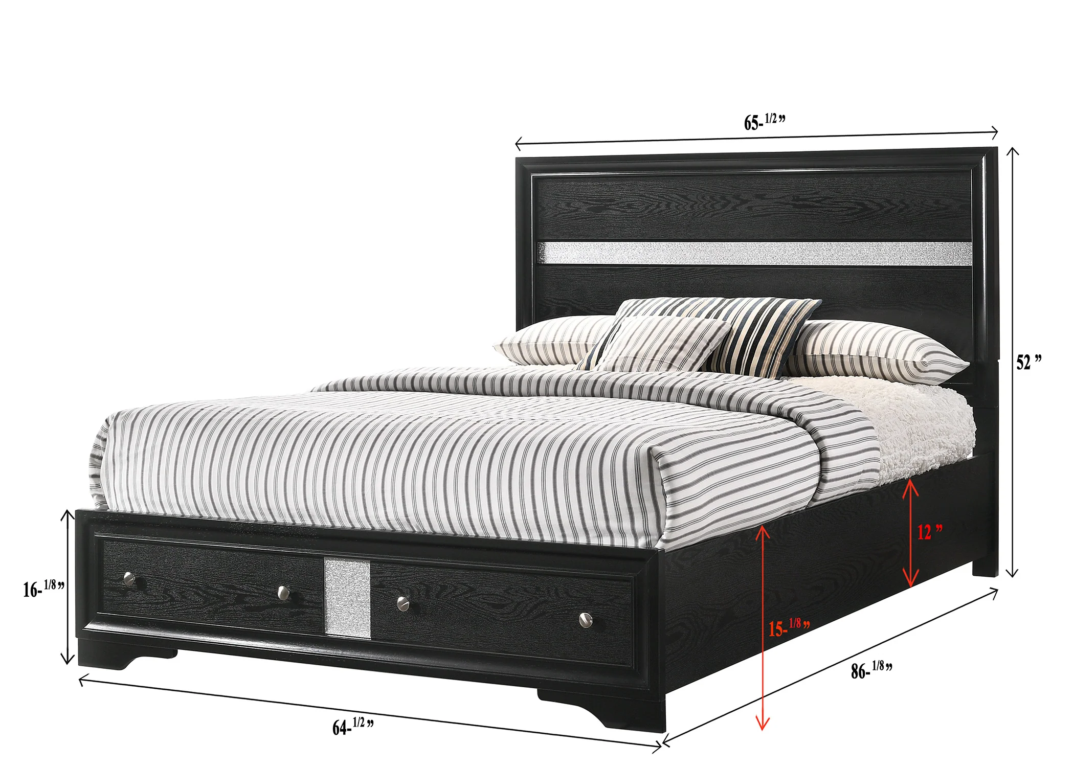 Regata Bed Black/Silver - Image 3