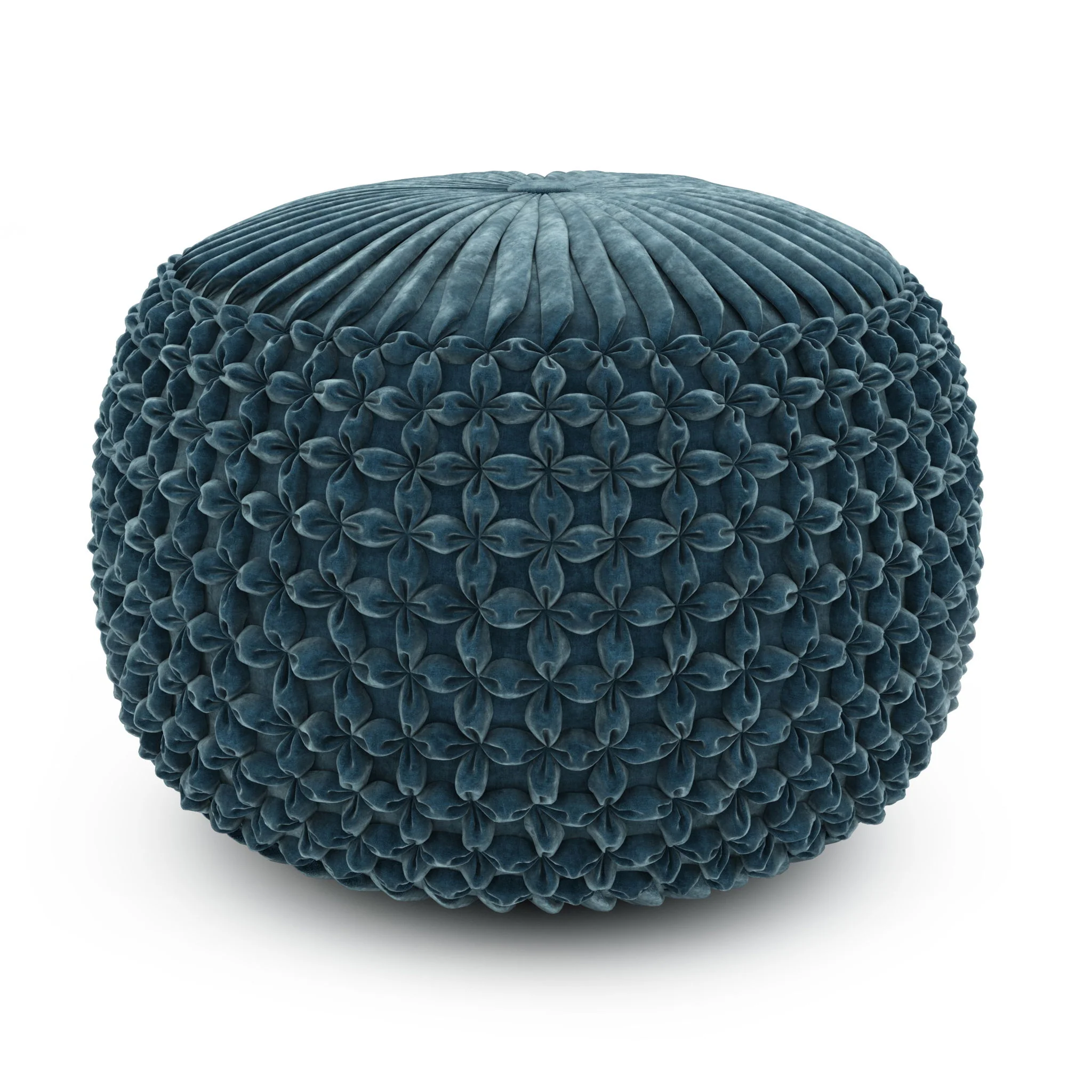 Renee - Handcrafted Round Pouf - Image 2