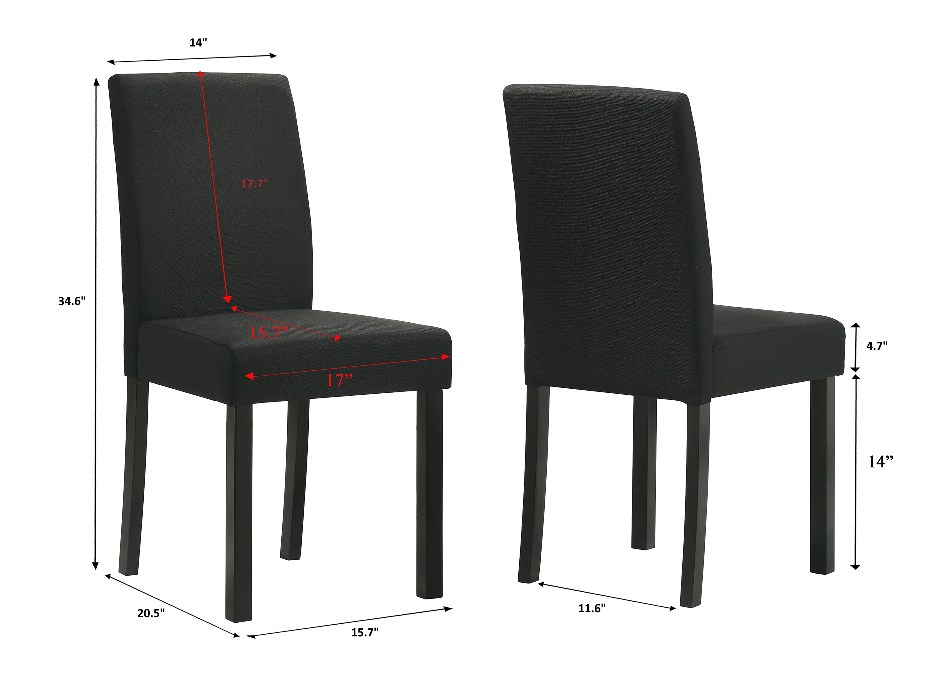 Resia Dining Chair Black - Image 2