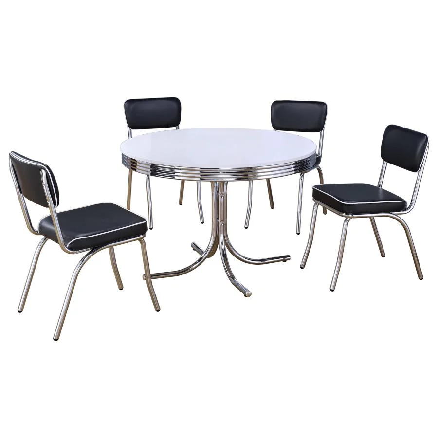 Retro - Round Dining Table Set - Image 3