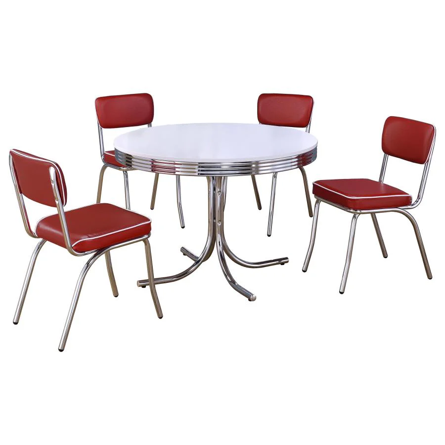 Retro - Round Dining Table Set - Image 4