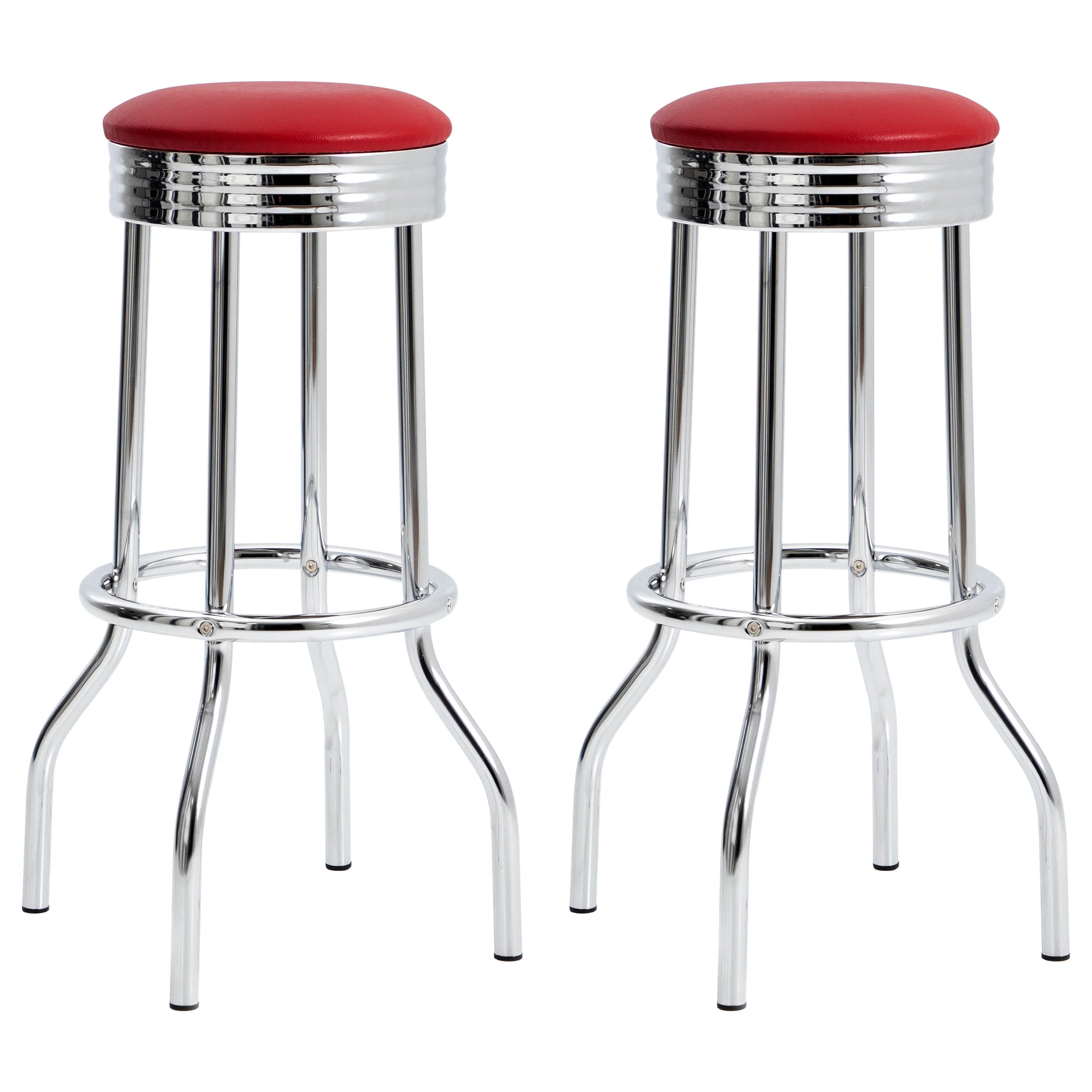 Retro - Upholstered Metal Swivel Bar Stool (Set of 2) - Image 19