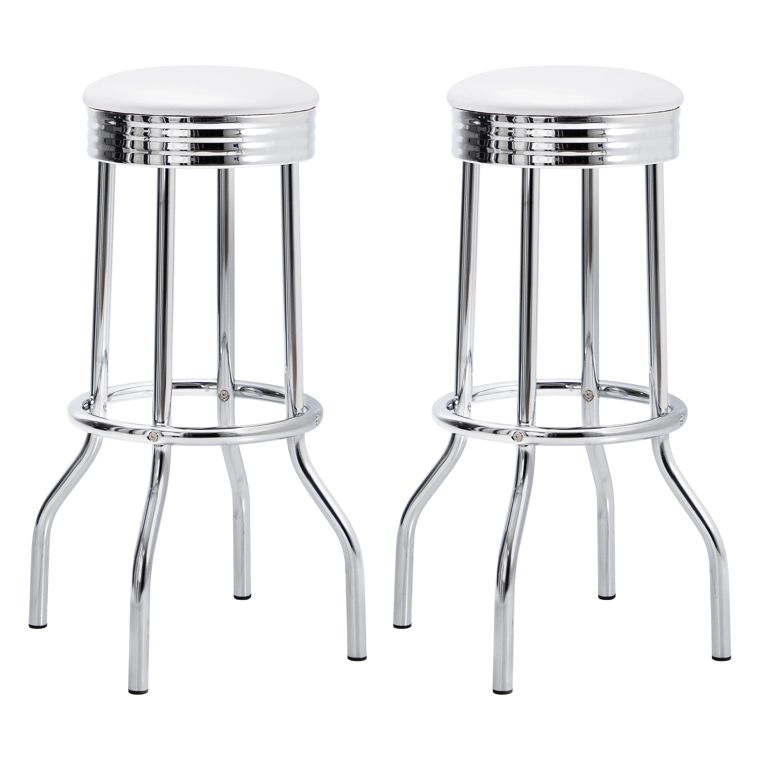 Retro - Upholstered Metal Swivel Bar Stool (Set of 2) - Image 20