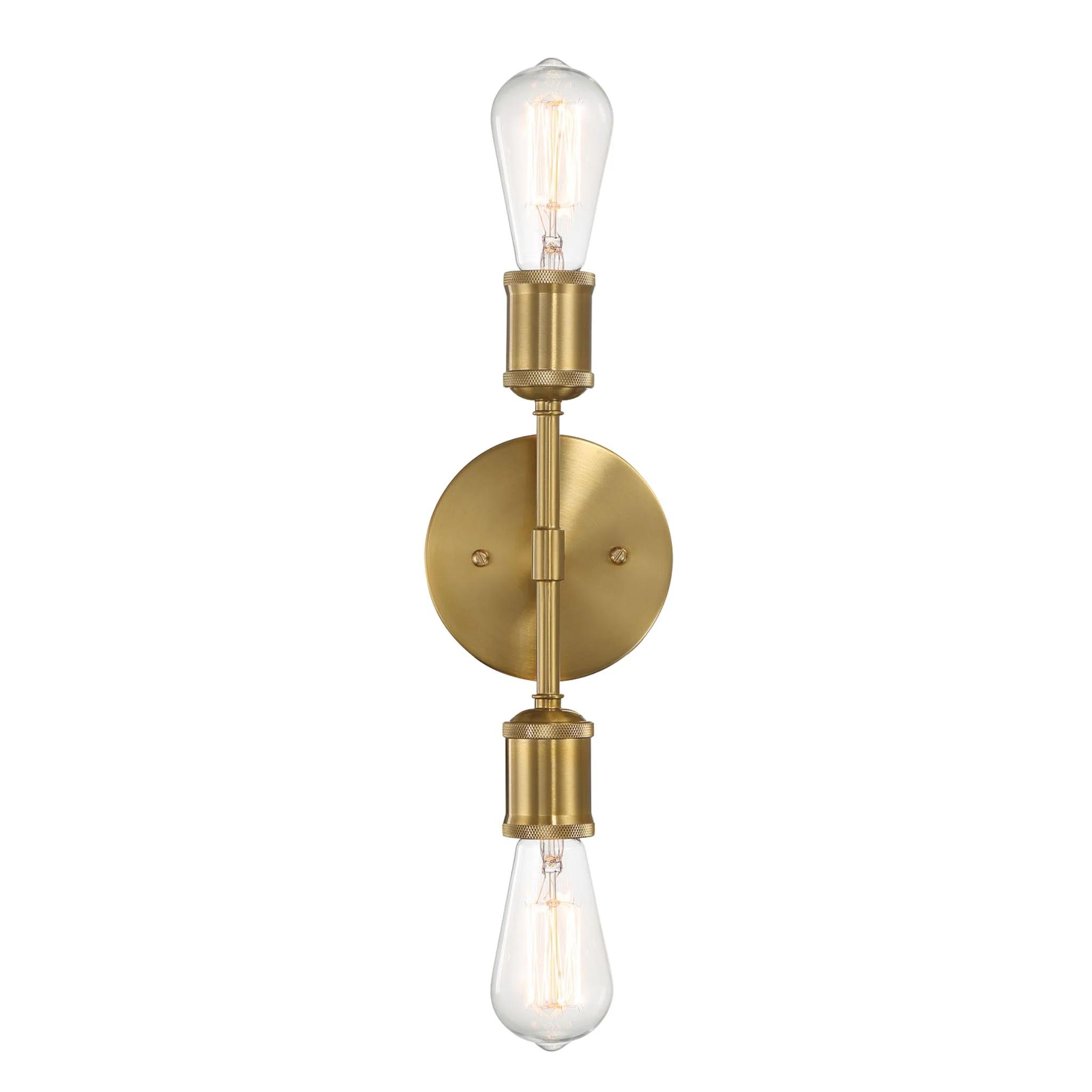 Reverie - Double Lights Bathroom Wall Sconce Over Mirror - Clear / Gold - Image 5
