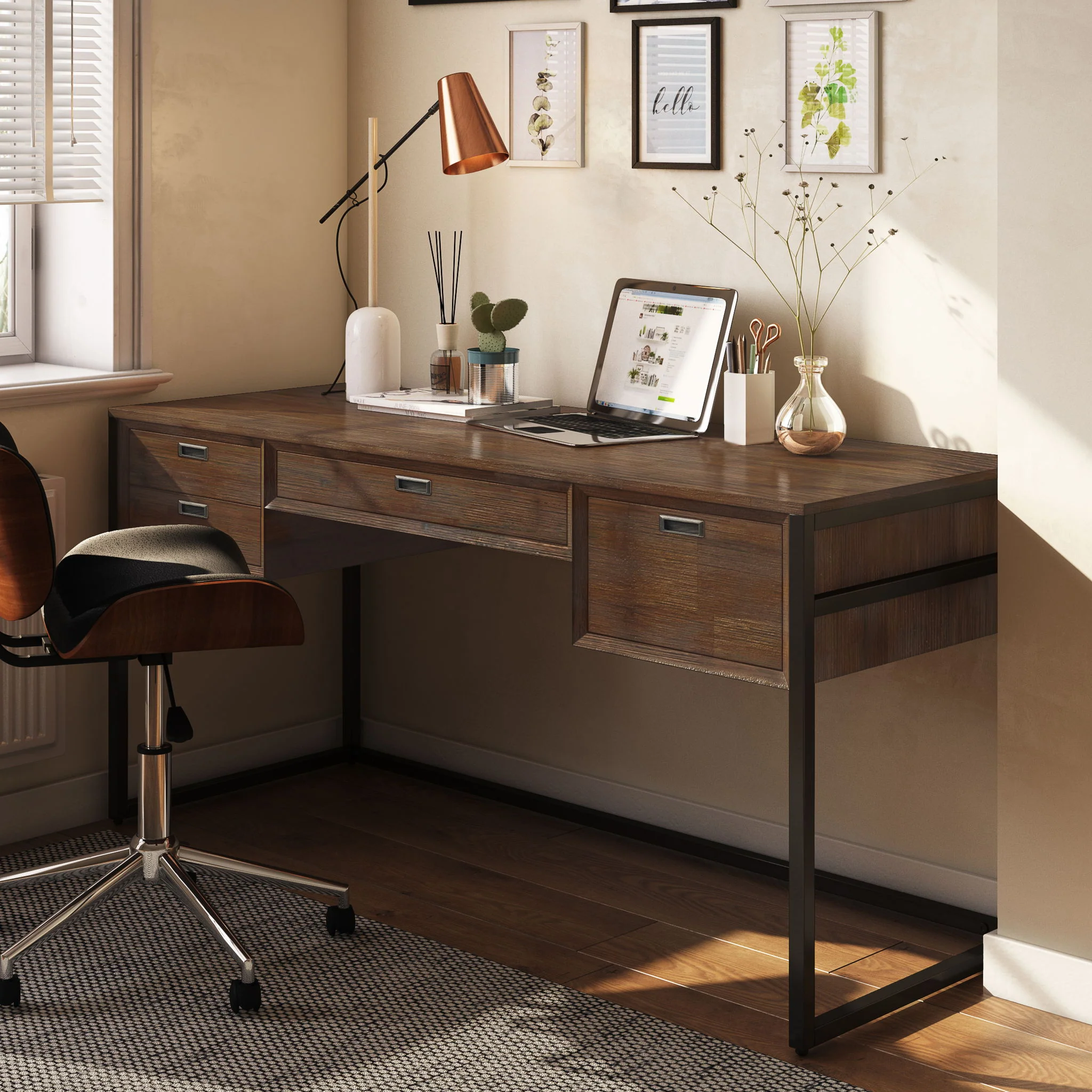 Richmond - Desk - Rustic Natural Aged Brown - Image 5