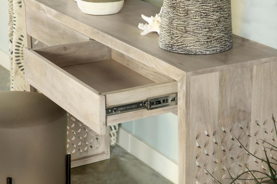 Rickman - 2-Drawer Wood Entryway Console Table - White Washed - Image 12