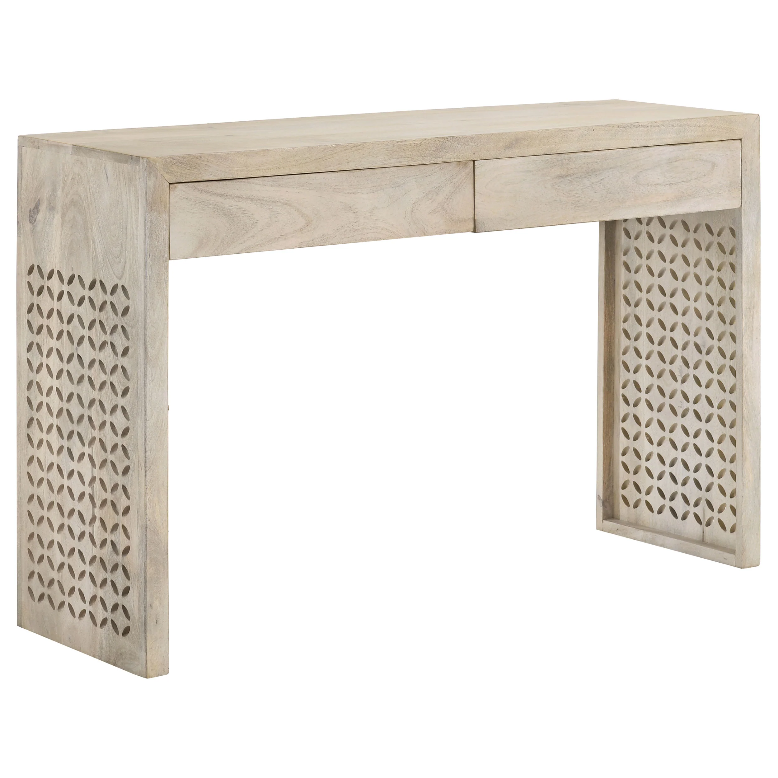 Rickman - 2-Drawer Wood Entryway Console Table - White Washed - Image 15