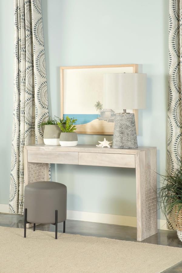 Rickman - 2-Drawer Wood Entryway Console Table - White Washed - Image 2