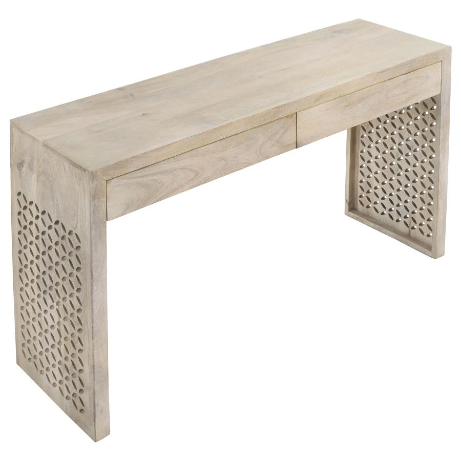 Rickman - 2-Drawer Wood Entryway Console Table - White Washed - Image 4