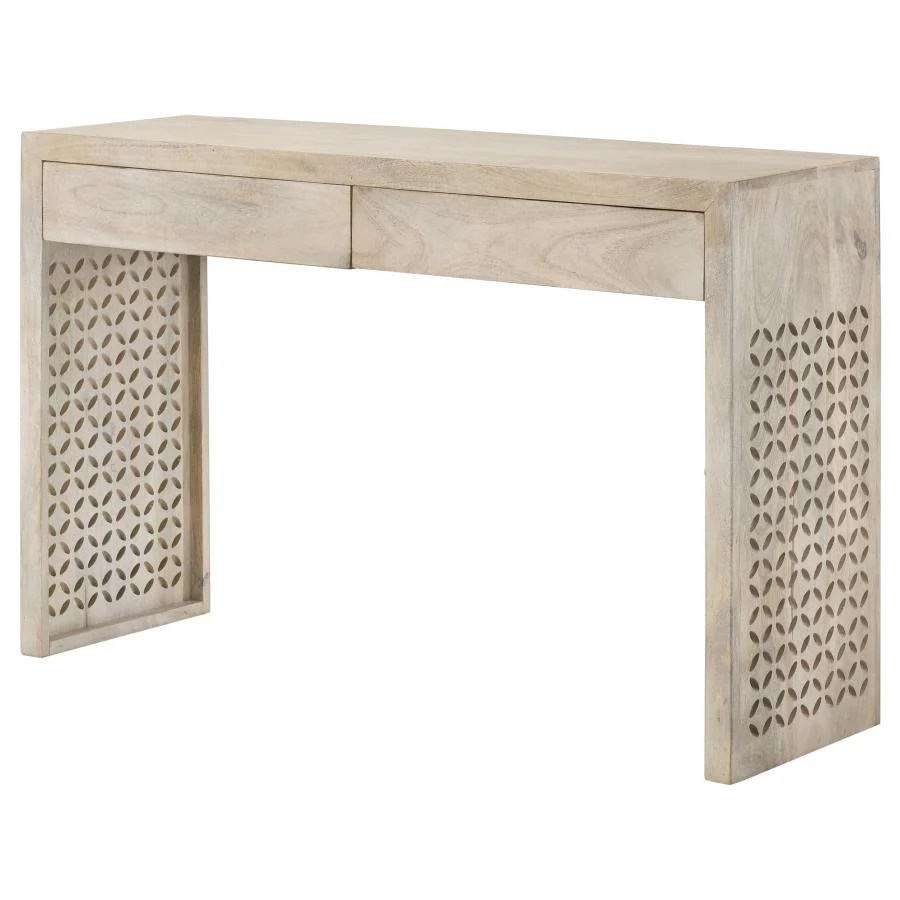 Rickman - 2-Drawer Wood Entryway Console Table - White Washed - Image 6