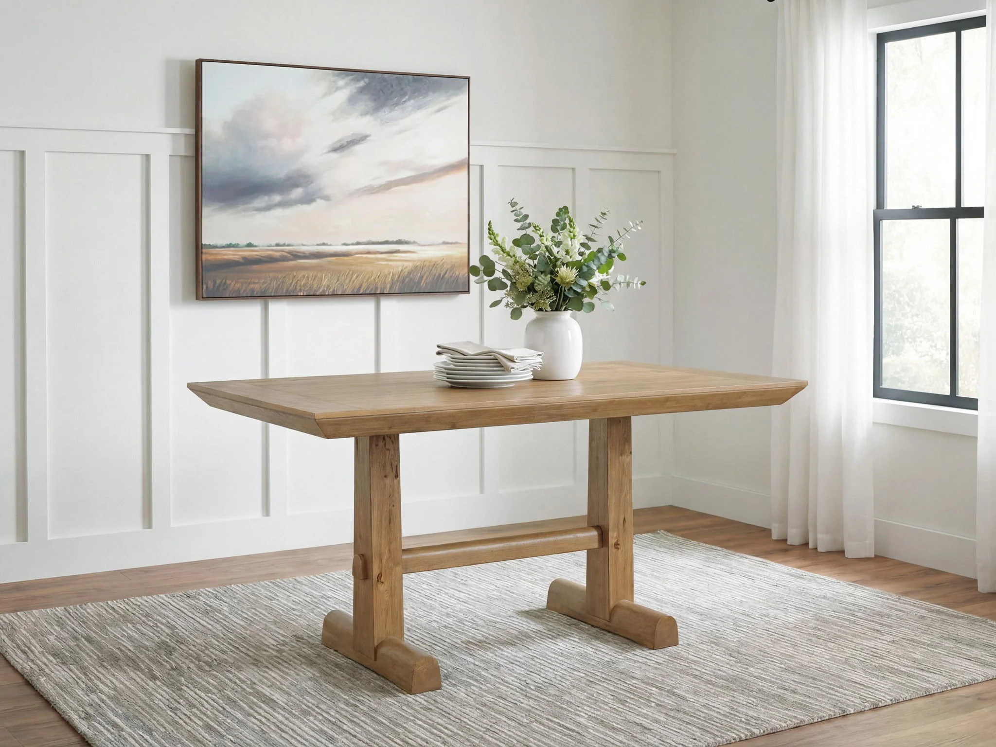 Ridgester - Rectangular Dining Room Counter Table - Light Brown - Image 4