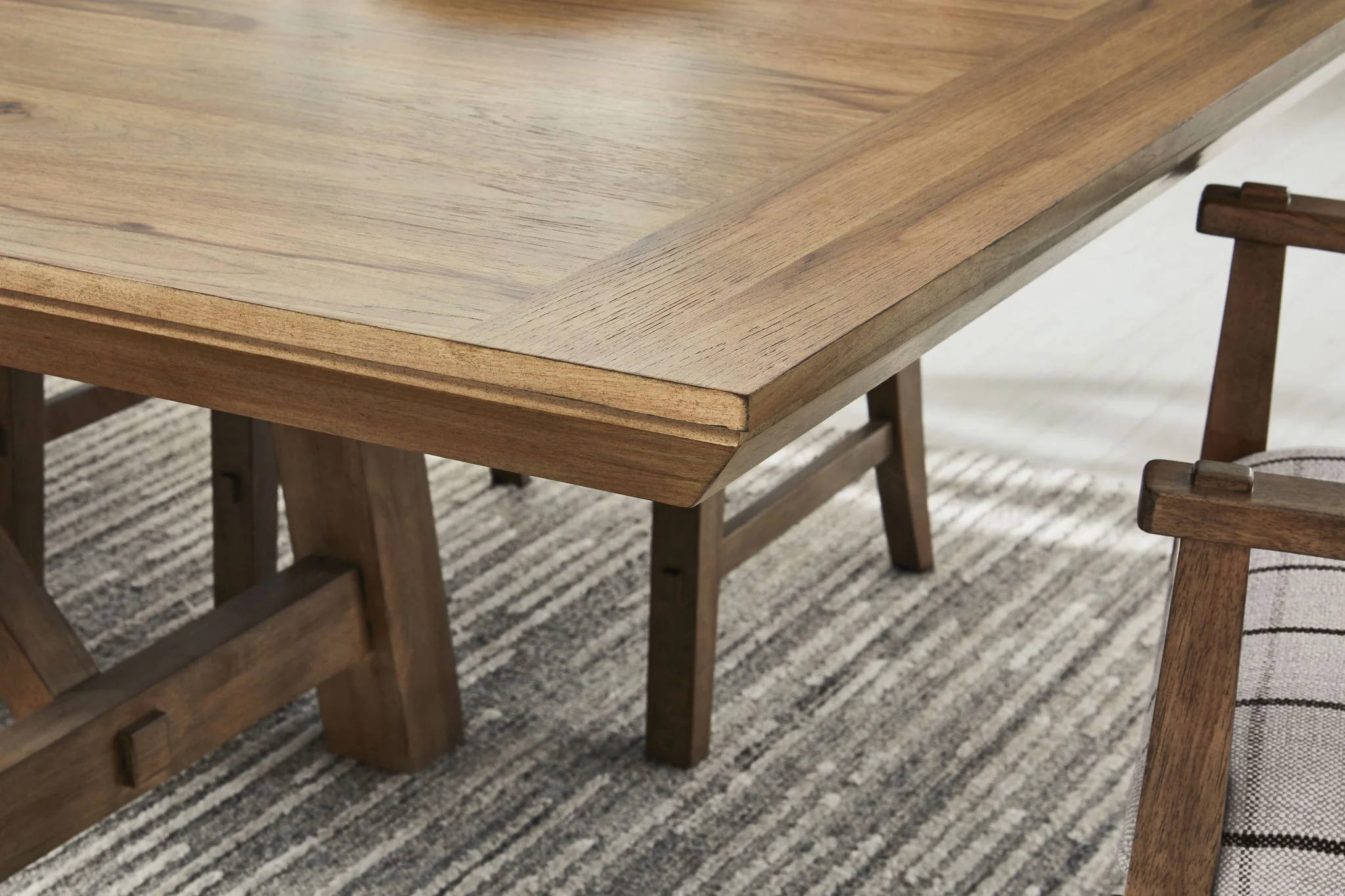 Ridgester - Rectangular Dining Room Extension Table - Light Brown - Image 3