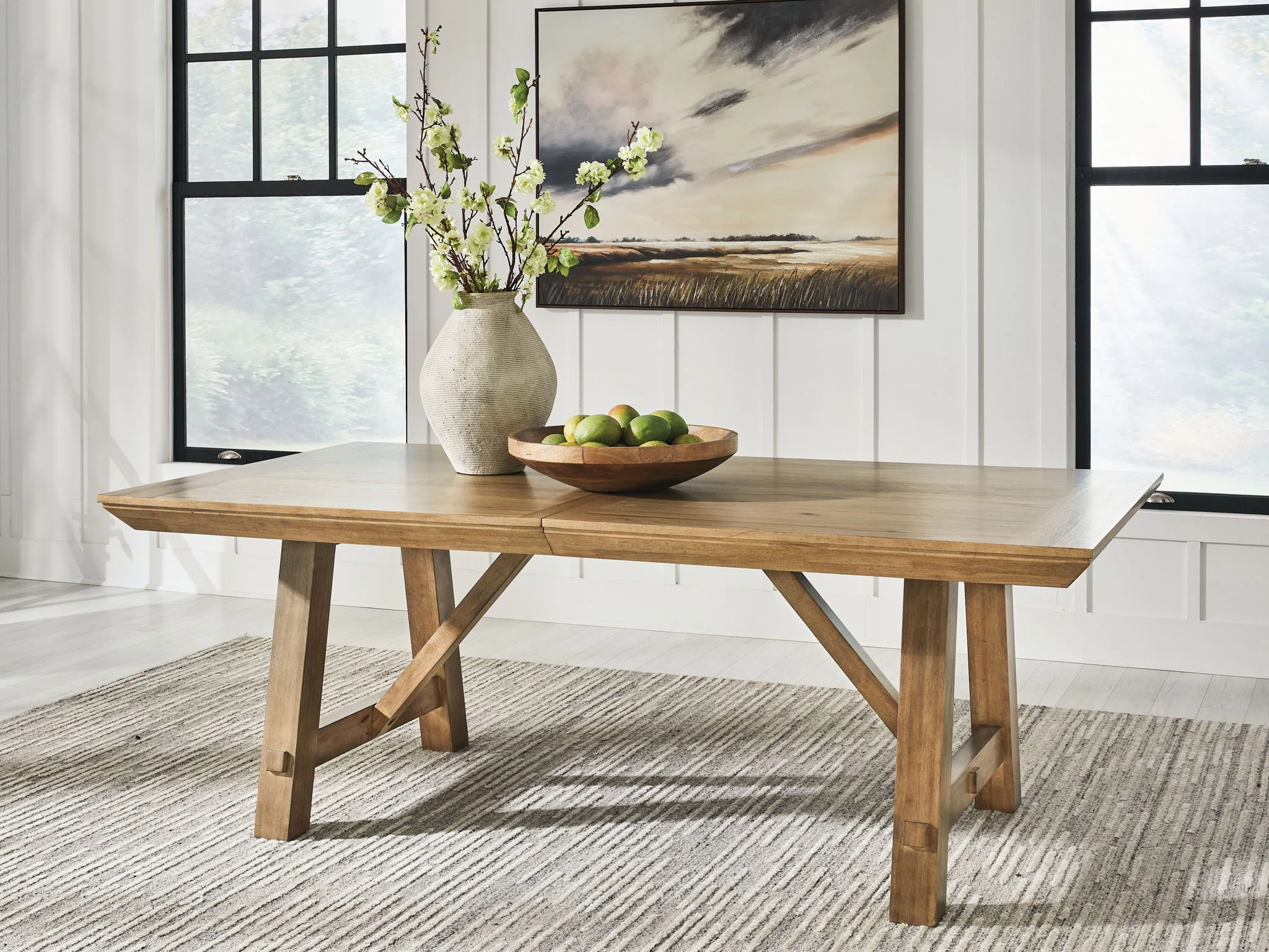 Ridgester - Rectangular Dining Room Extension Table - Light Brown - Image 4