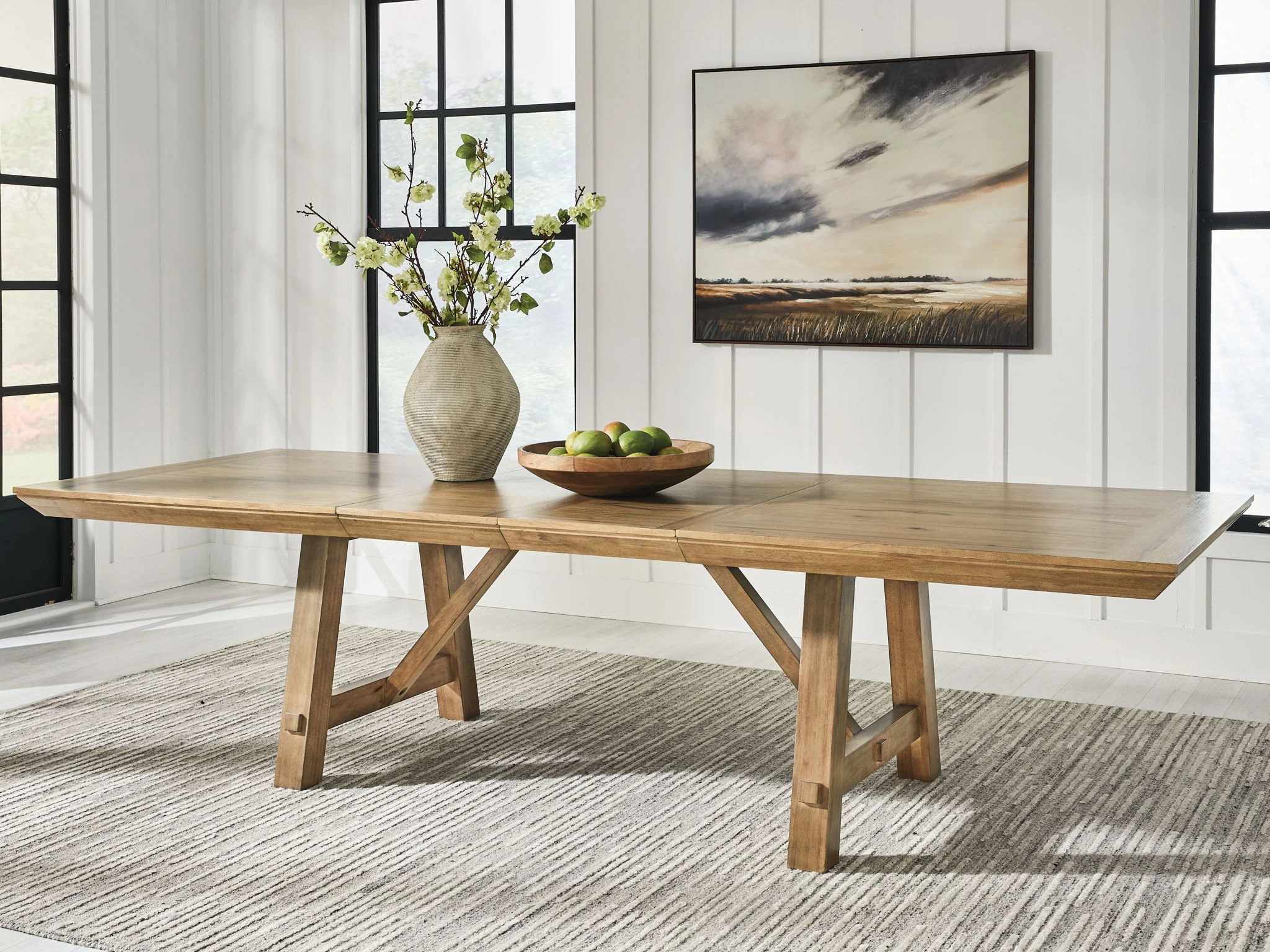 Ridgester - Rectangular Dining Room Extension Table - Light Brown - Image 6
