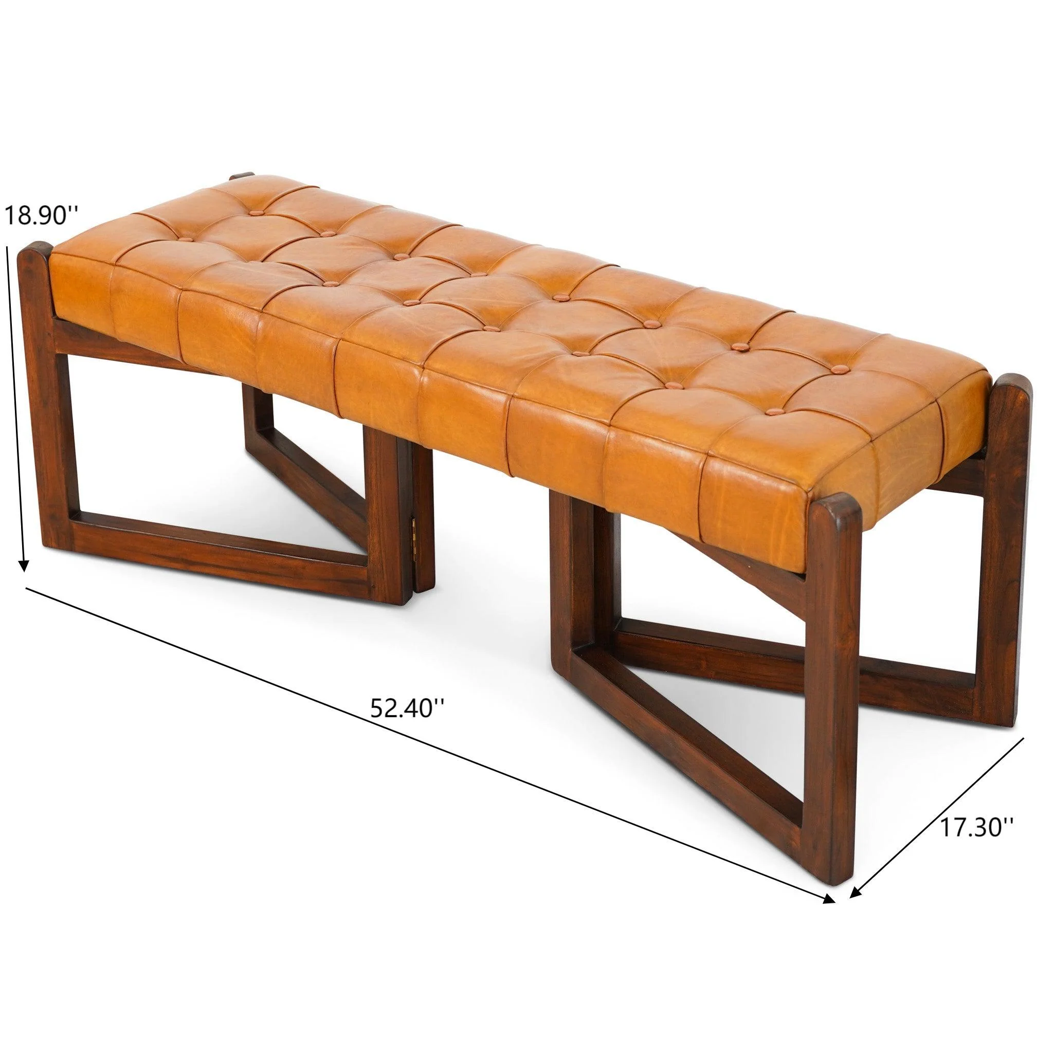 Riley - Bench - Brown / Rustic / Tan - Image 10
