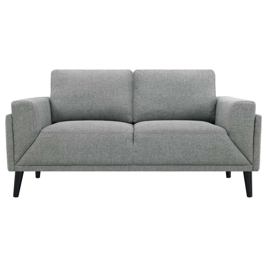 Rilynn Upholstered Track Arm Loveseat Grey - Image 2