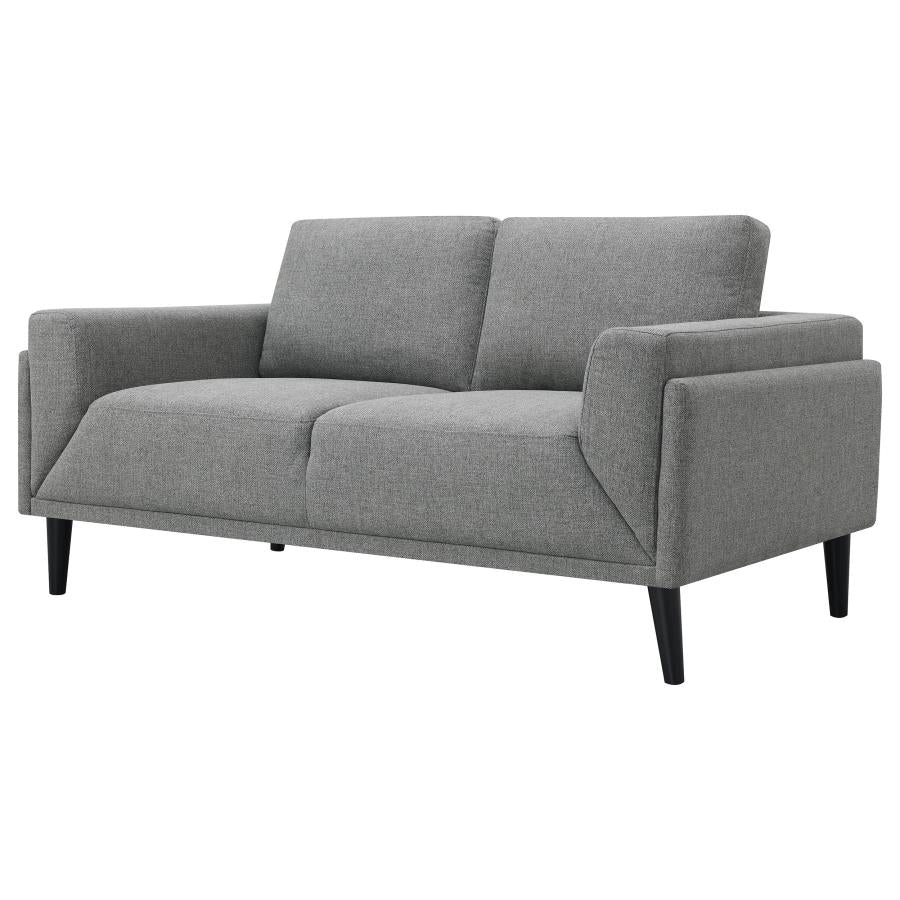 Rilynn Upholstered Track Arm Loveseat Grey - Image 3
