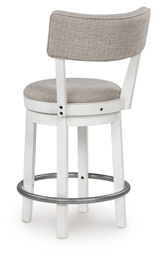 Robbinsdale - Upholstered Swivel Barstool (Set of 2) - Antique White - Image 3