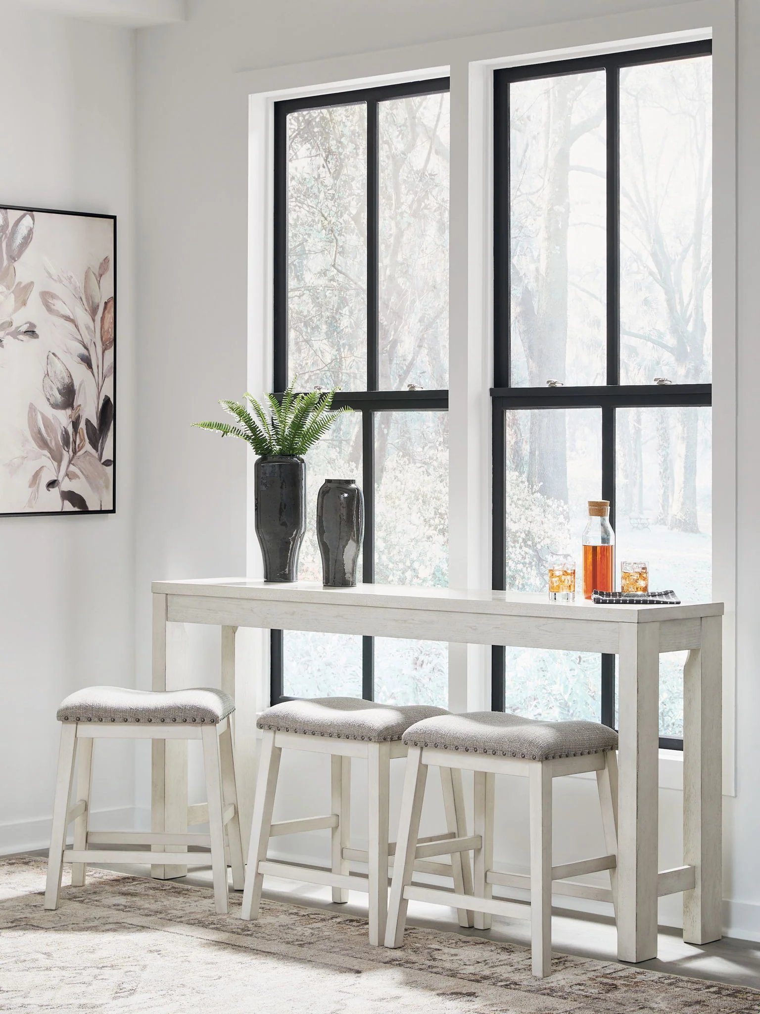 Robbinsdale - Rectangular Dining Room Counter Table Set (Set of 4) - Antique White - Image 11