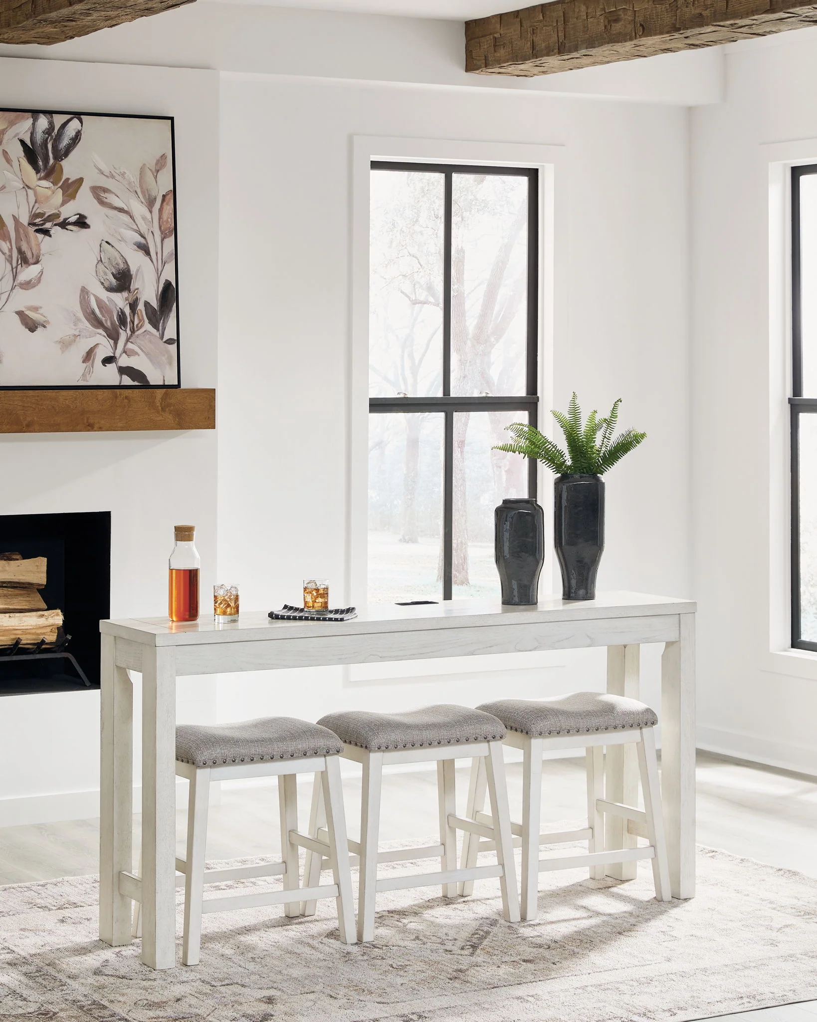 Robbinsdale - Rectangular Dining Room Counter Table Set (Set of 4) - Antique White - Image 12
