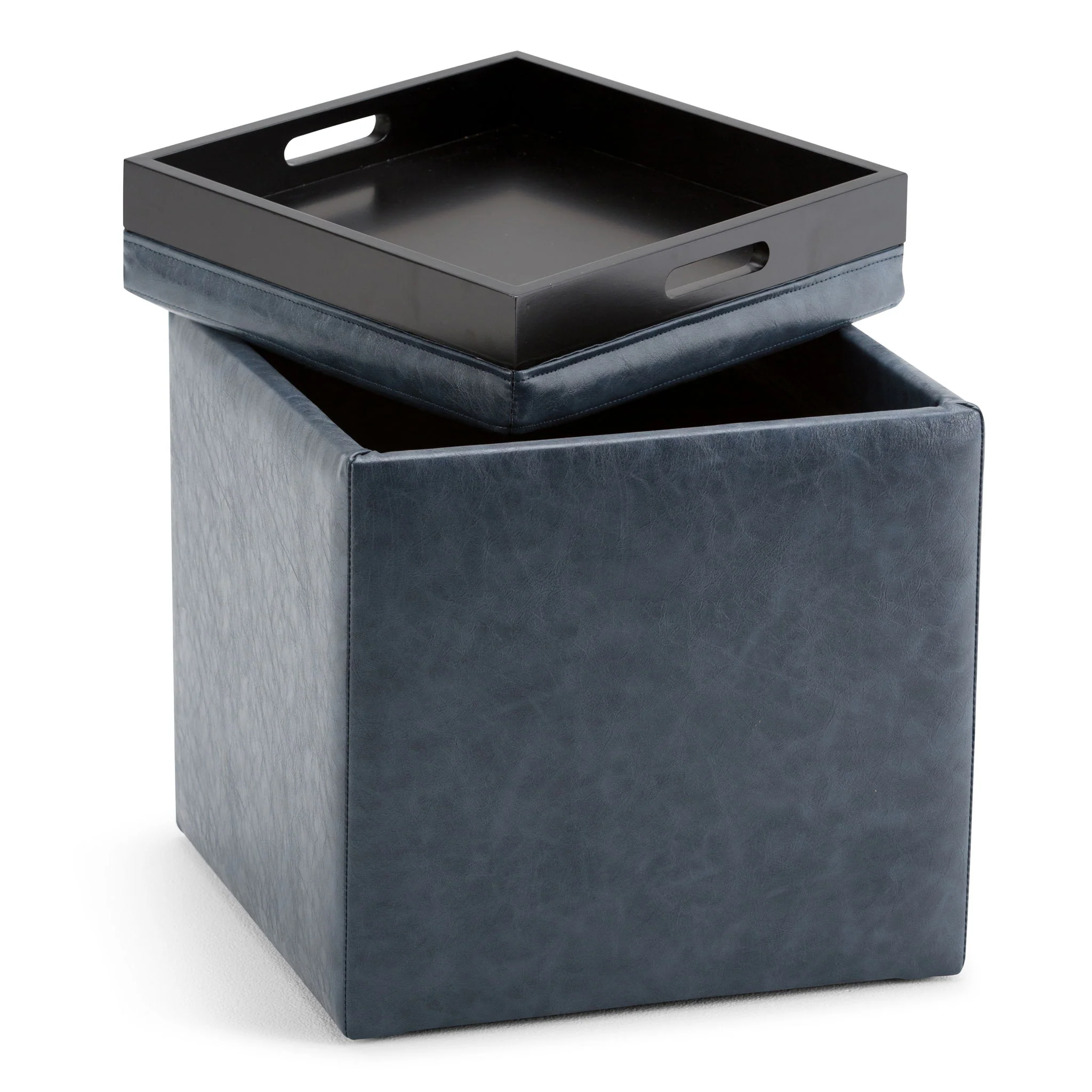 Rockwood - Upholstered Cube Storage Ottoman With Tray - Image 15