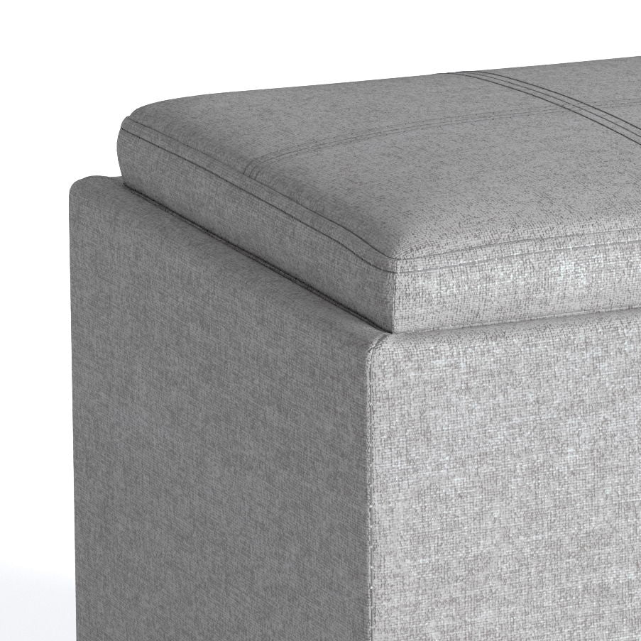 Rockwood - Upholstered Cube Storage Ottoman With Tray - Image 57