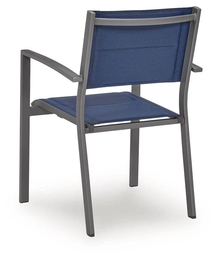 Rocky Creek - Sling Arm Chair (Set of 4) - Blue / Gray - Image 6