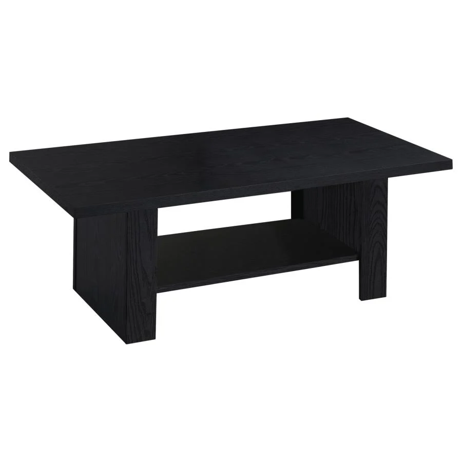Rodez - 3 Piece Engineered Wood Coffee Table Set - Black Oak - Image 3