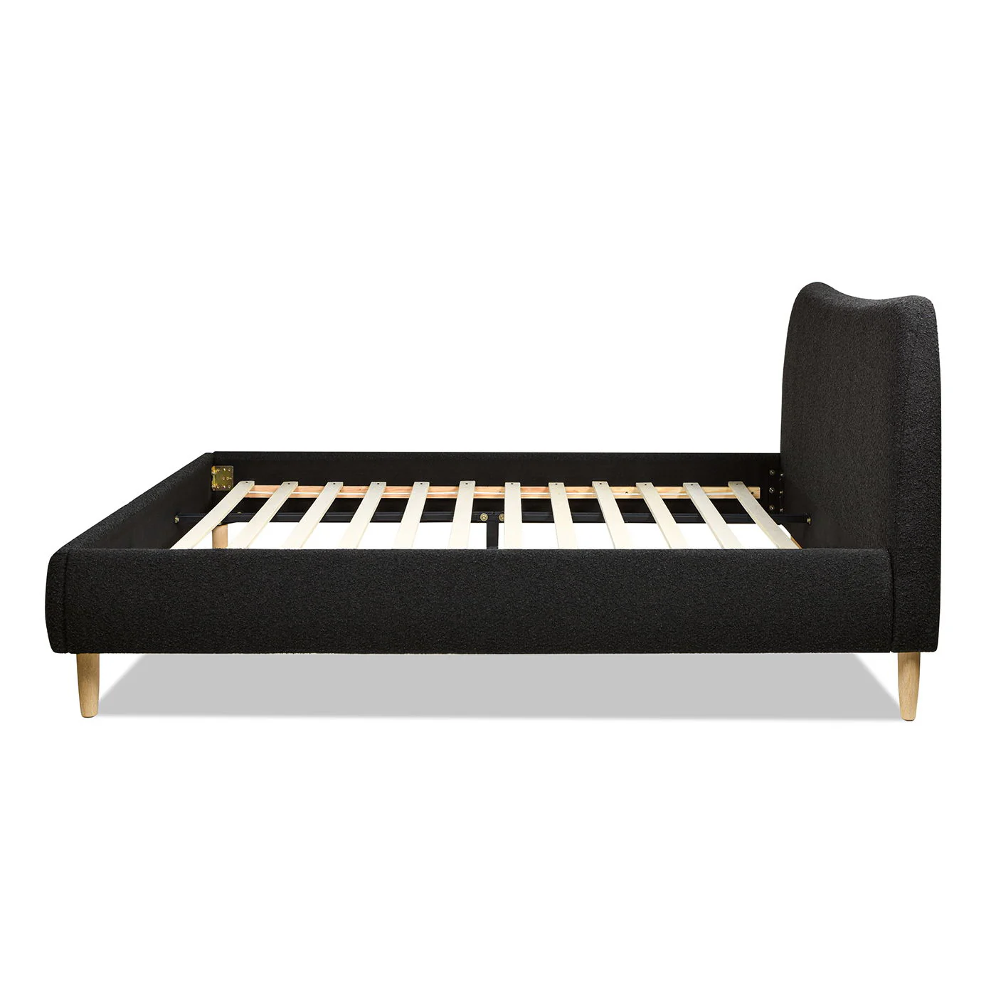 Roman - Curved Headboard Upholstered Platform Bed - Image 13