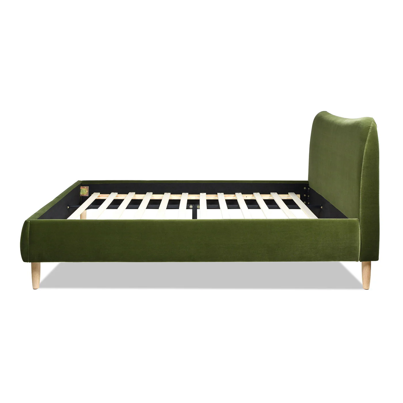 Roman - Curved Headboard Upholstered Platform Bed - Image 18