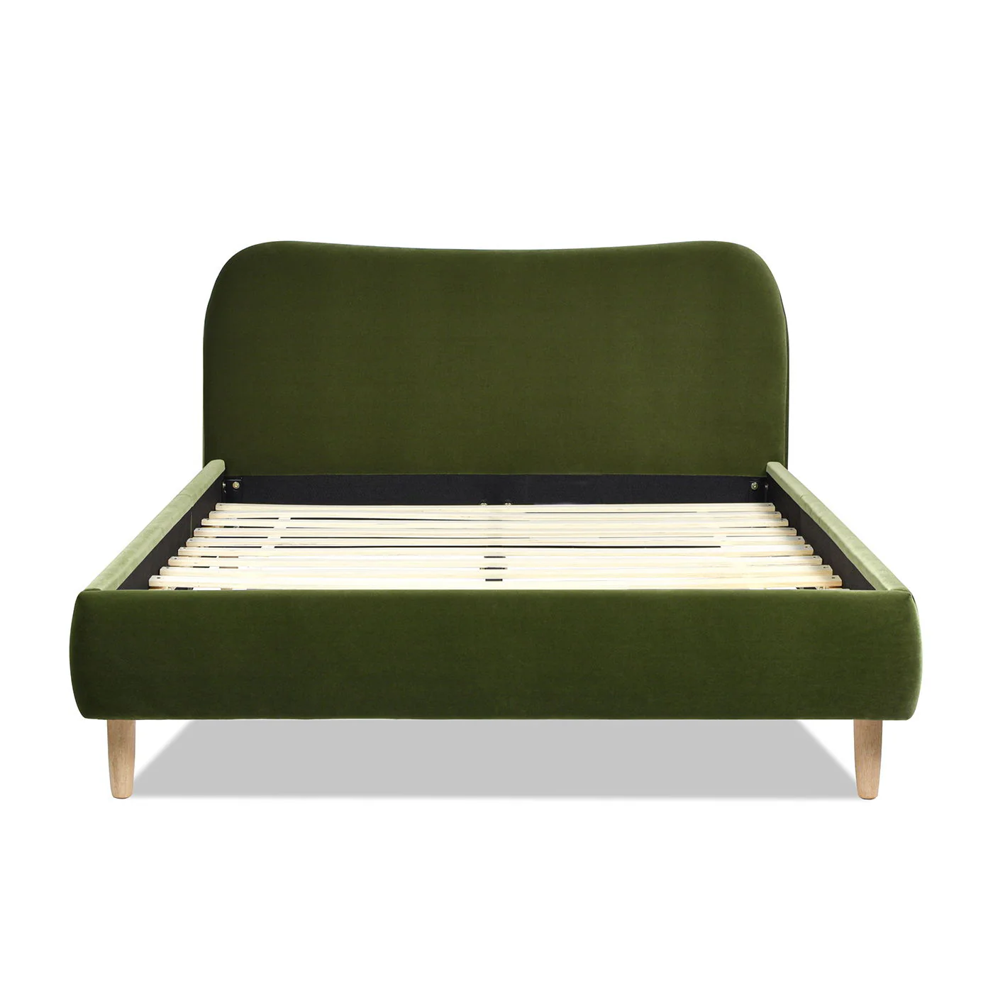 Roman - Curved Headboard Upholstered Platform Bed - Image 23