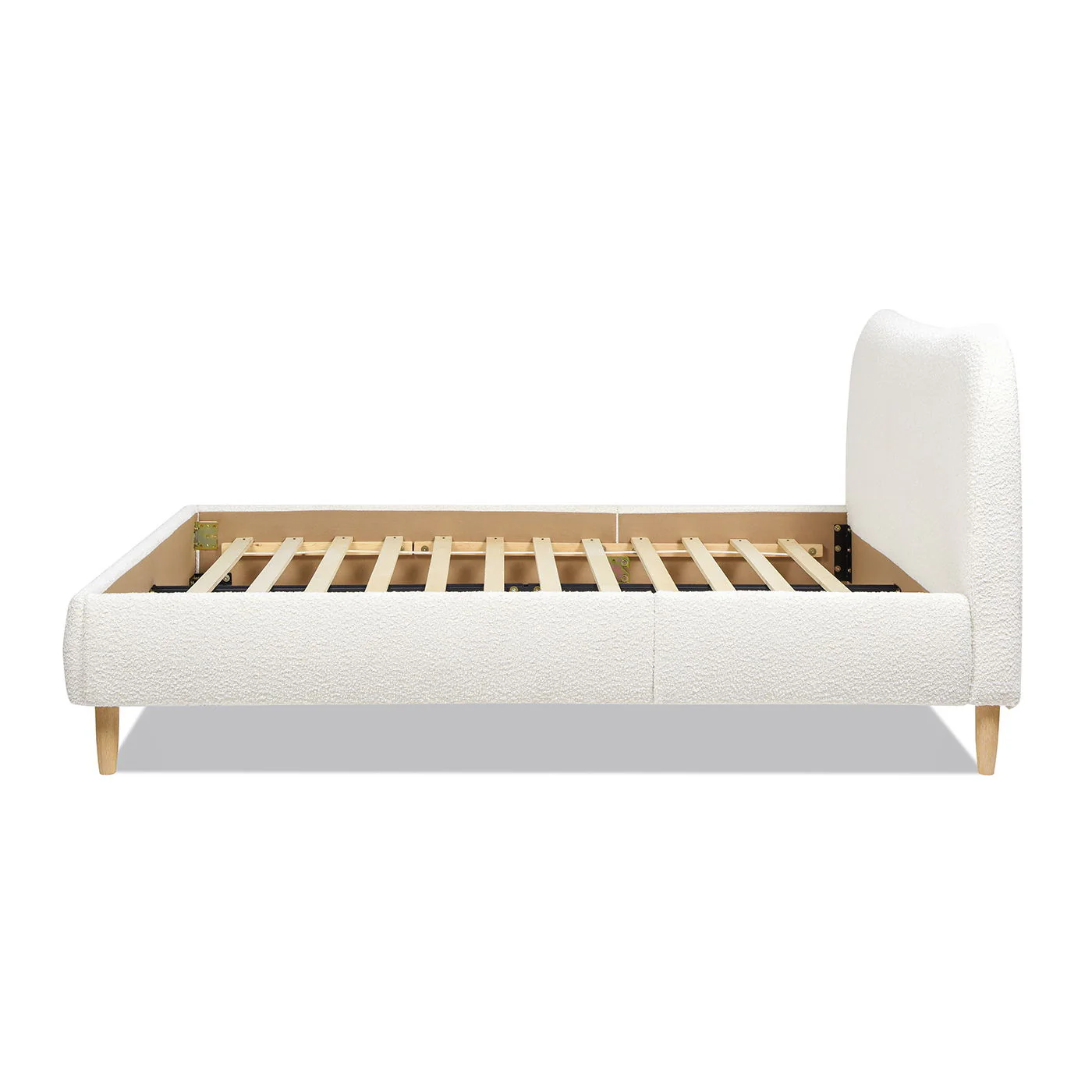 Roman - Curved Headboard Upholstered Platform Bed - Image 30