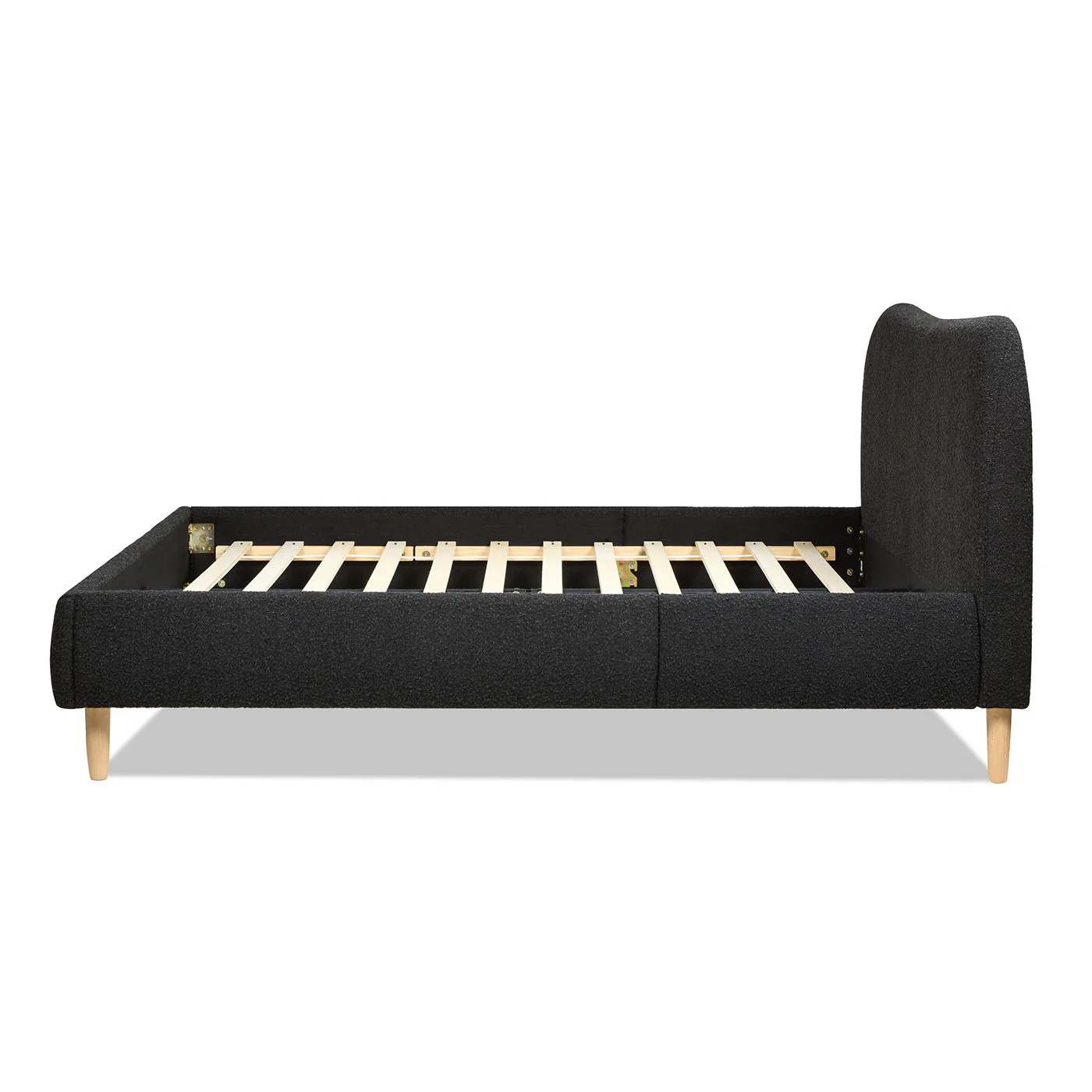 Roman - Curved Headboard Upholstered Platform Bed - Image 40