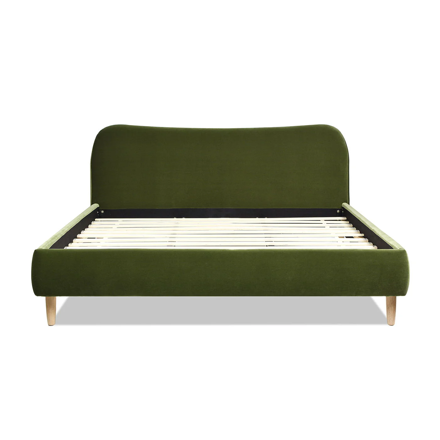 Roman - Curved Headboard Upholstered Platform Bed - Image 41