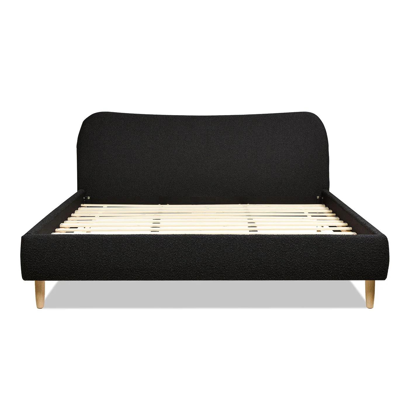 Roman - Curved Headboard Upholstered Platform Bed - Image 42